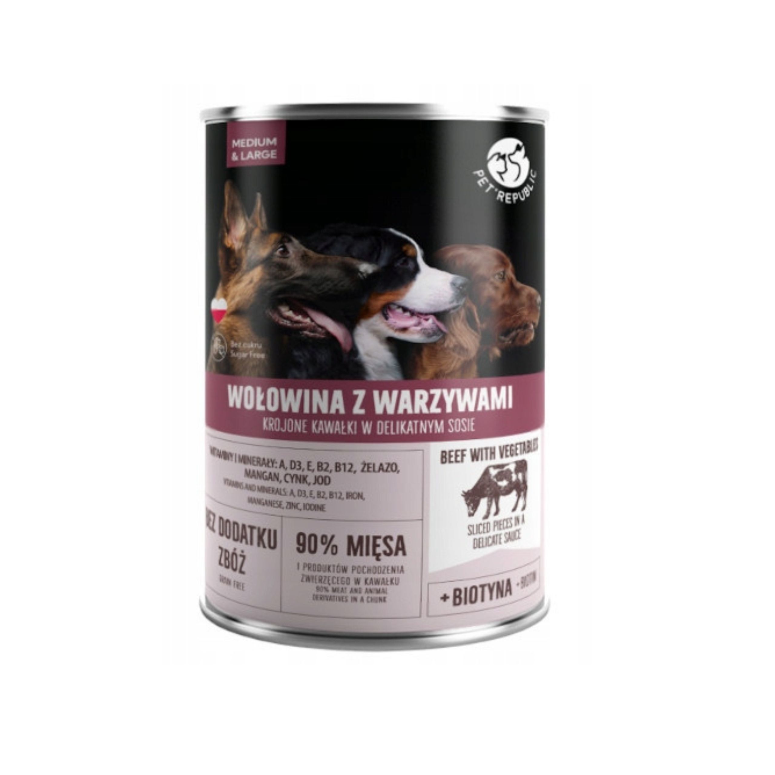 PET REPUBLIC Wołowina z warzywami w sosie 1250g