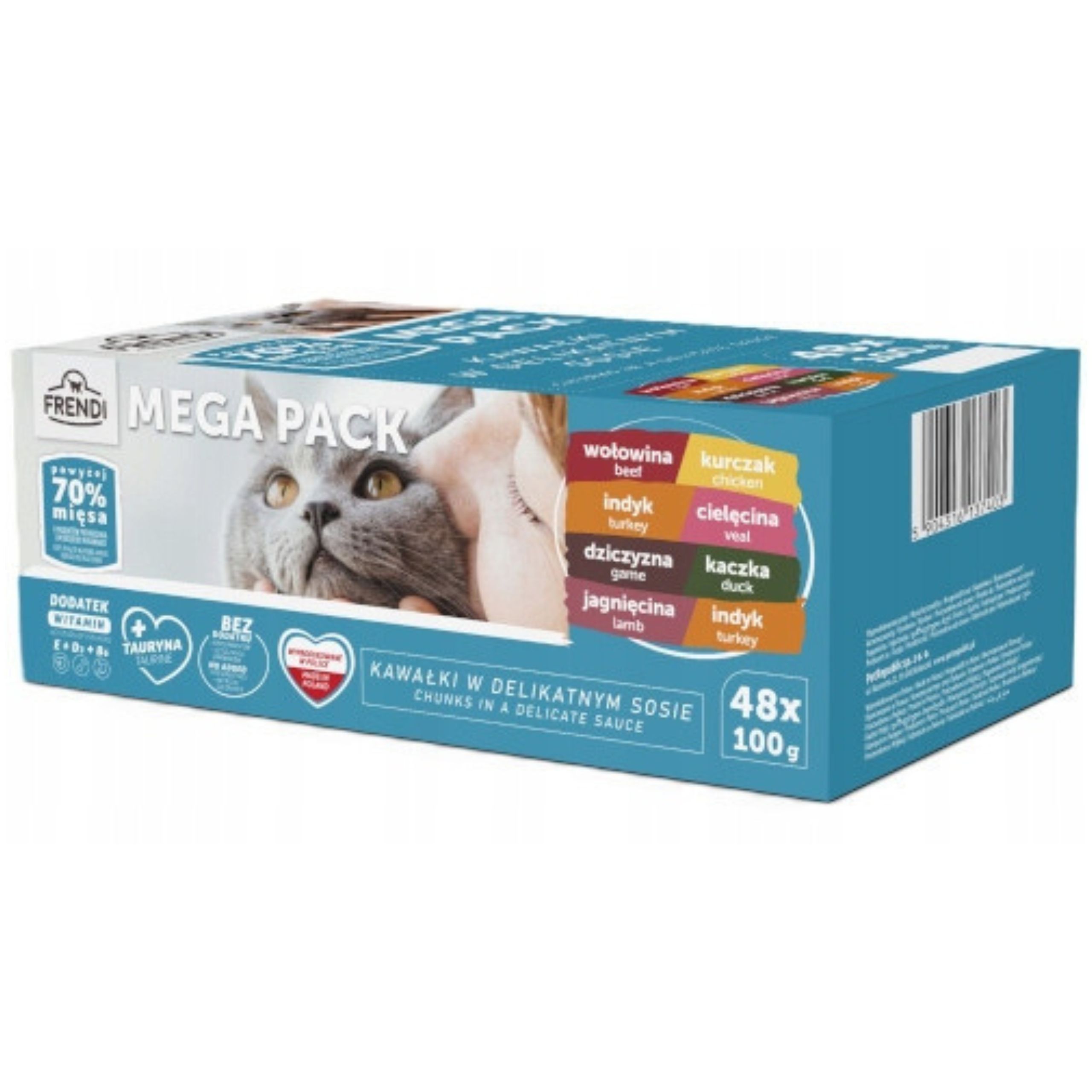 FRENDI Mięsne Smaki kawałki w sosie 48x100g