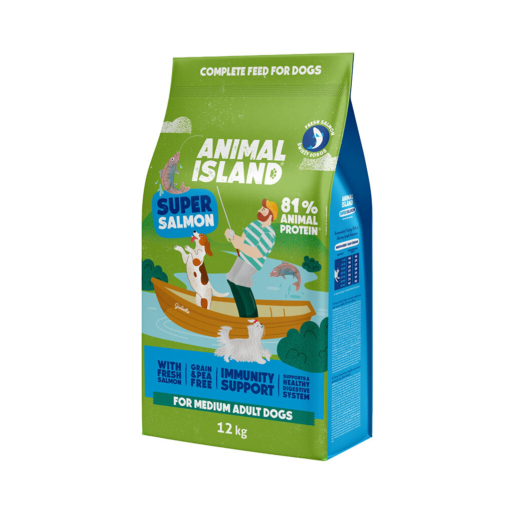 ANIMAL ISLAND Adult Medium Salmon 12kg