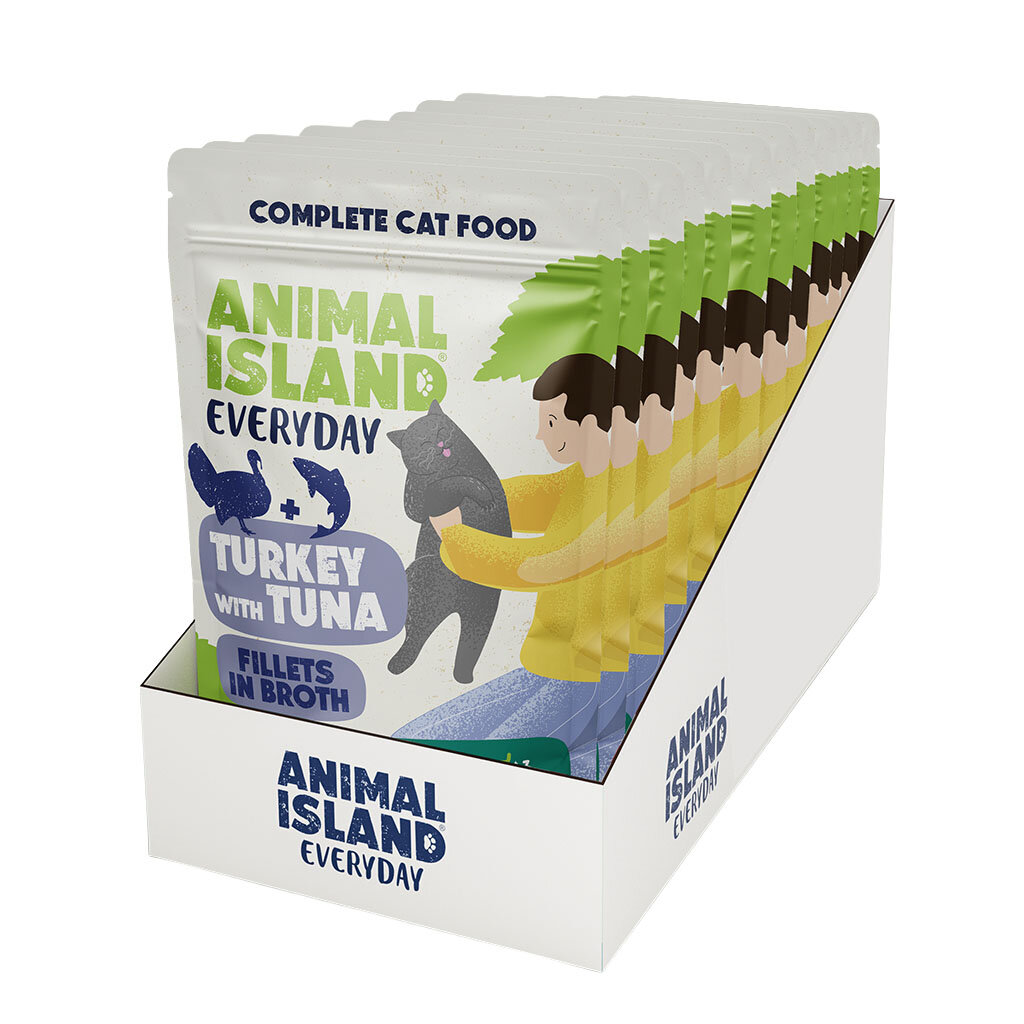 ANIMAL ISLAND Everyday Indyk Tuńczyk filet w rosole 12x85g