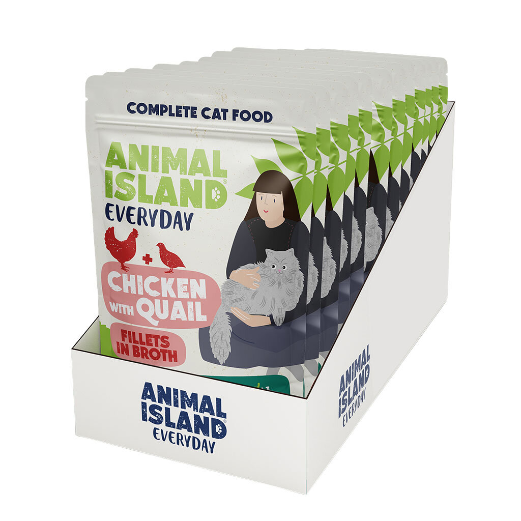 ANIMAL ISLAND Everyday Kurczak Przepiórka filet w rosole 12x85g