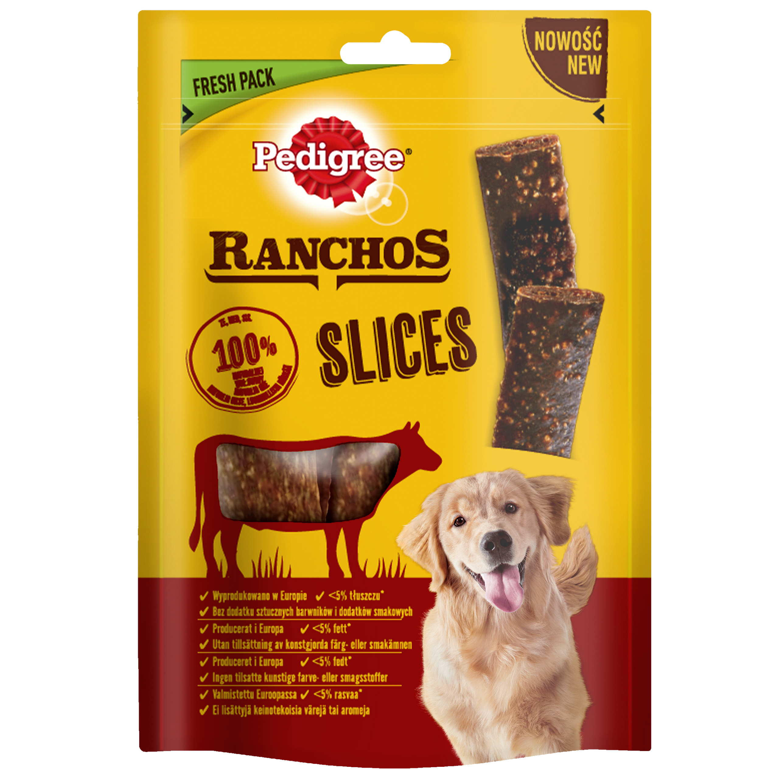 PEDIGREE przysmak RANCHOS Slices Wołowina 60g