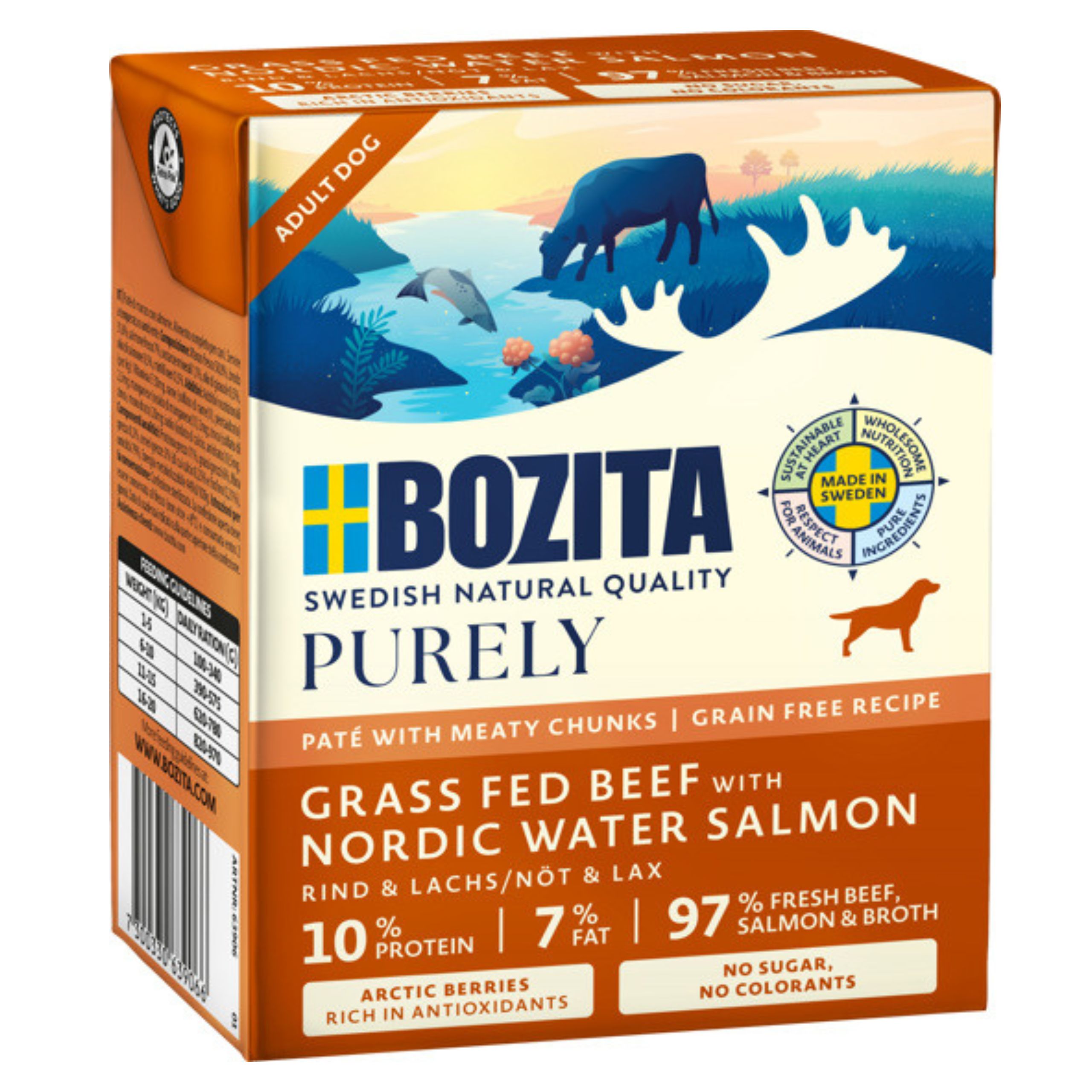 BOZITA Purely ADULT Wołowina i Łosoś 370g