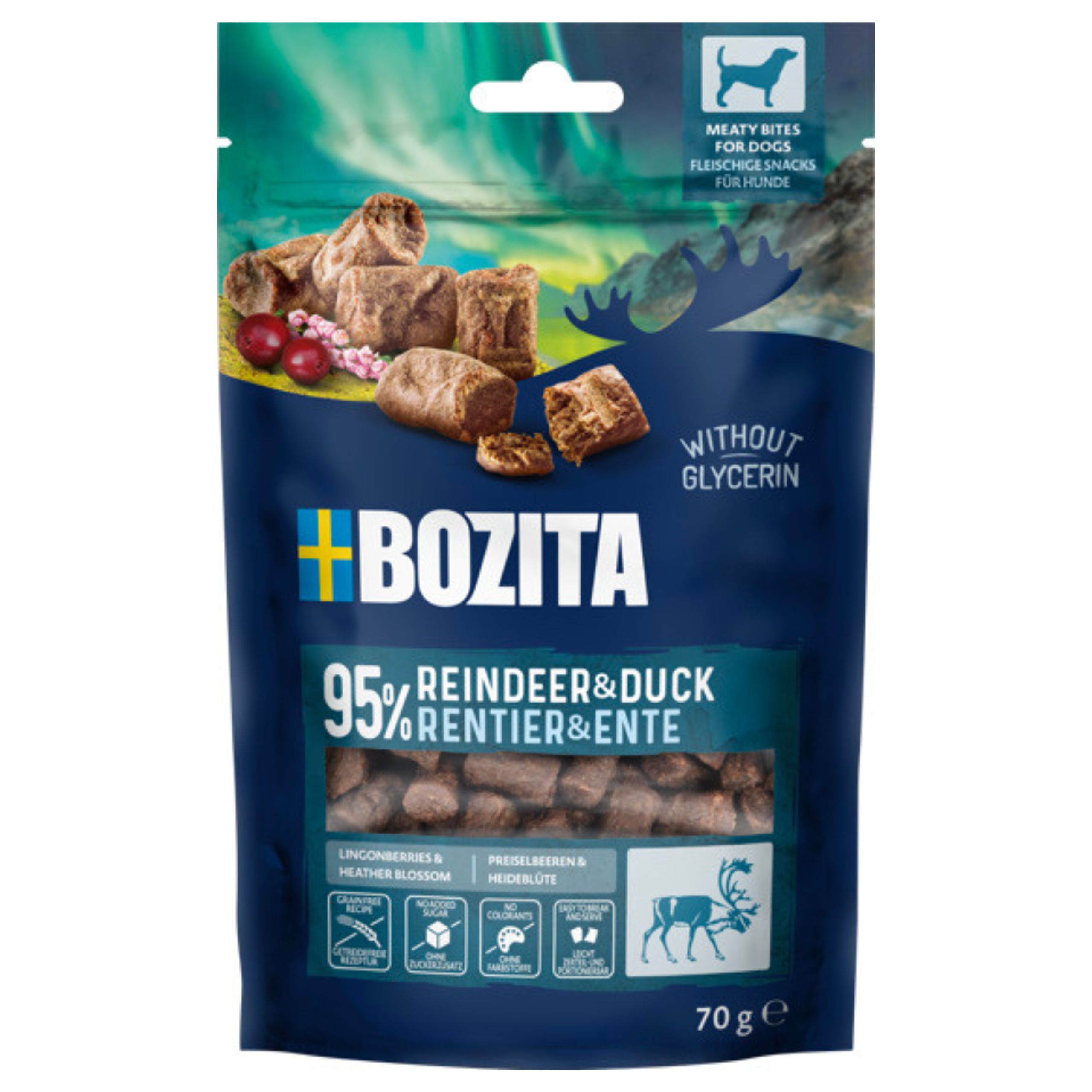 BOZITA Mięsne przysmaki Renifer Kaczka 70g