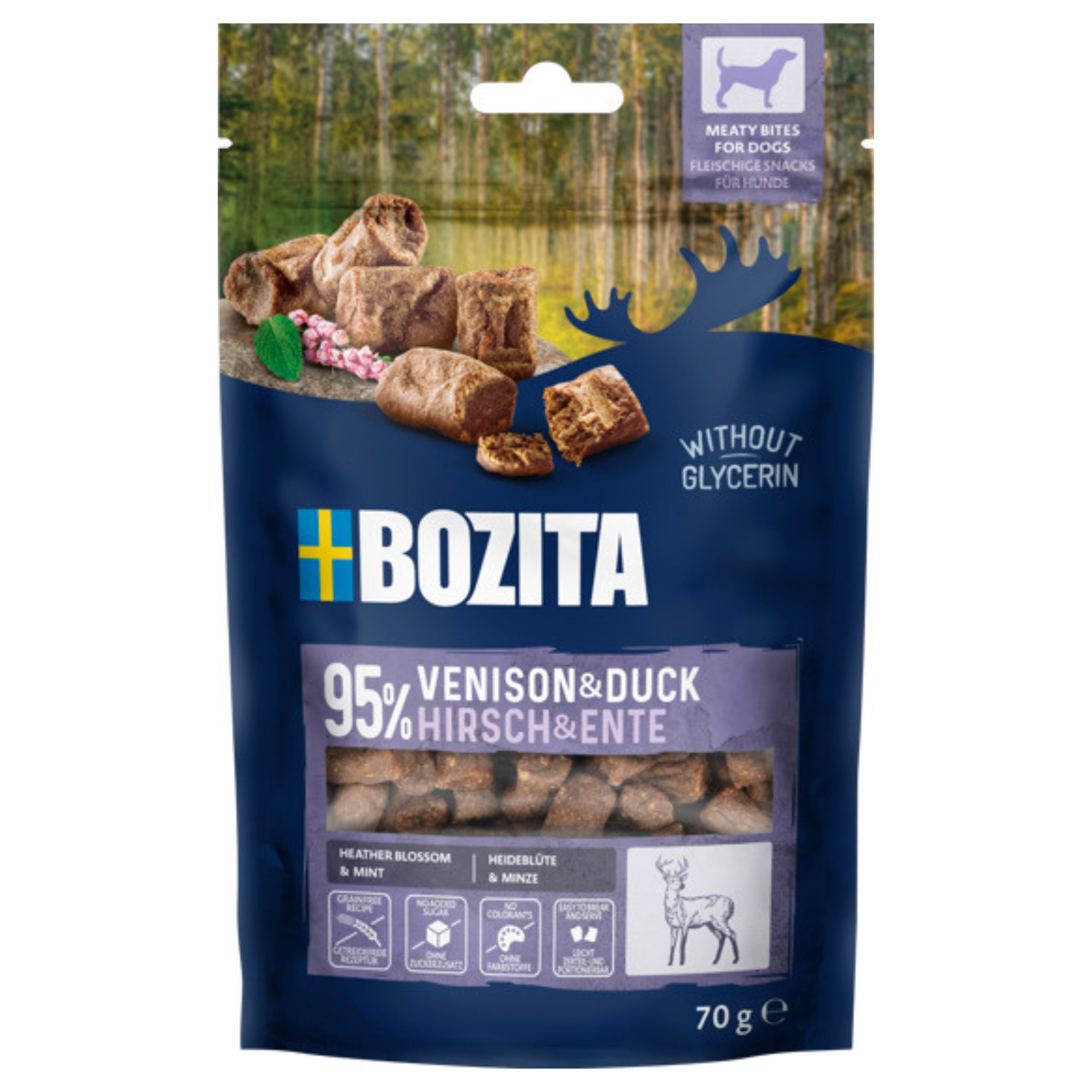 BOZITA Mięsne przysmaki Dziczyzna Kaczka 70g