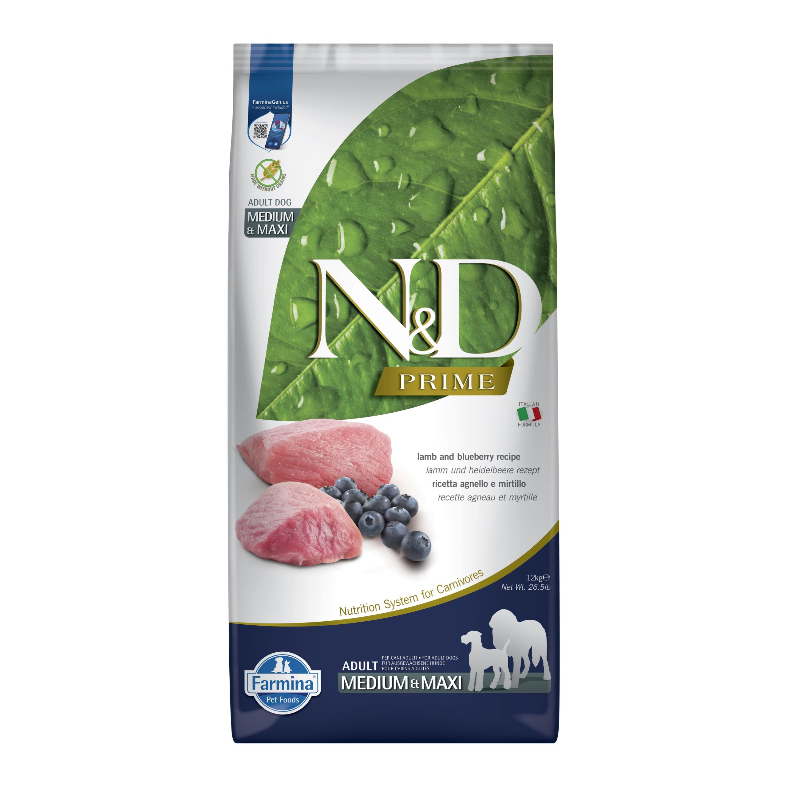 FARMINA N&D Prime Medium Maxi Lamb 12kg