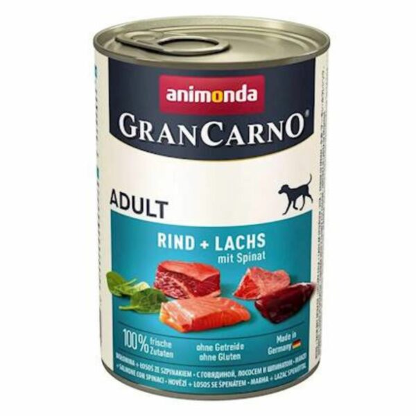 ANIMONDA GranCarno ADULT łosoś + szpinak z bulionem