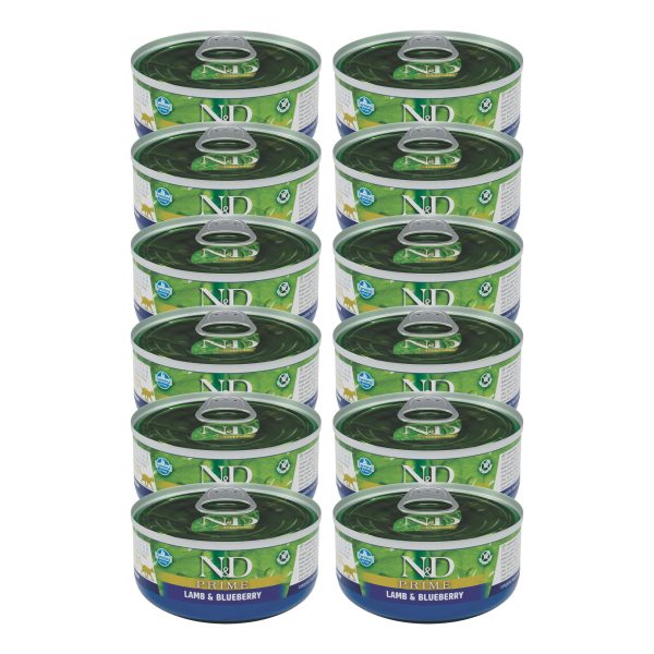 Farmina N&D Cat Prime Adult Lamb Blueberry Mokra Karma Dla Kota 12x70g