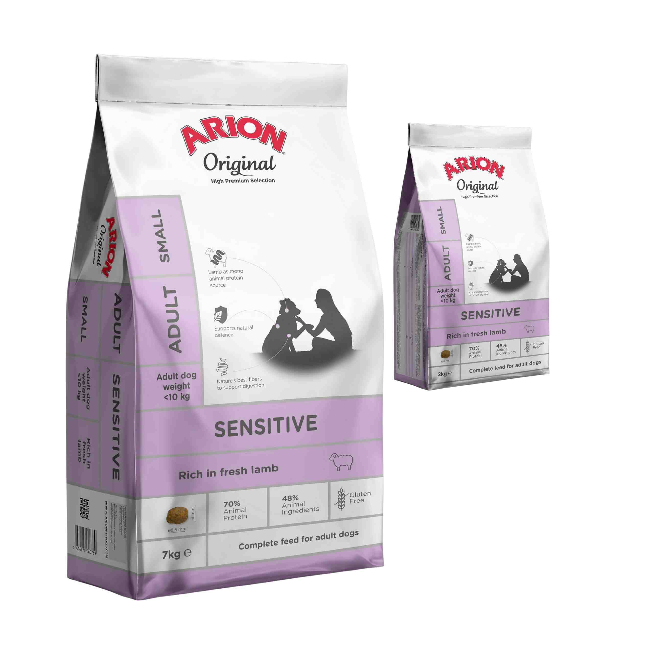 ARION Original SENSITIVE Adult Small Lamb&Rice 7kg + 2kg Gratis!