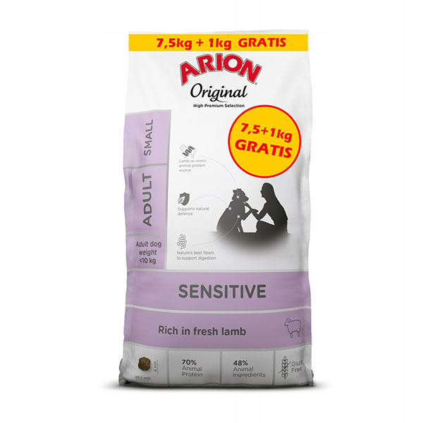 ARION Original SENSITIVE Adult Small Lamb&Rice 7,5kg+1kg Gratis