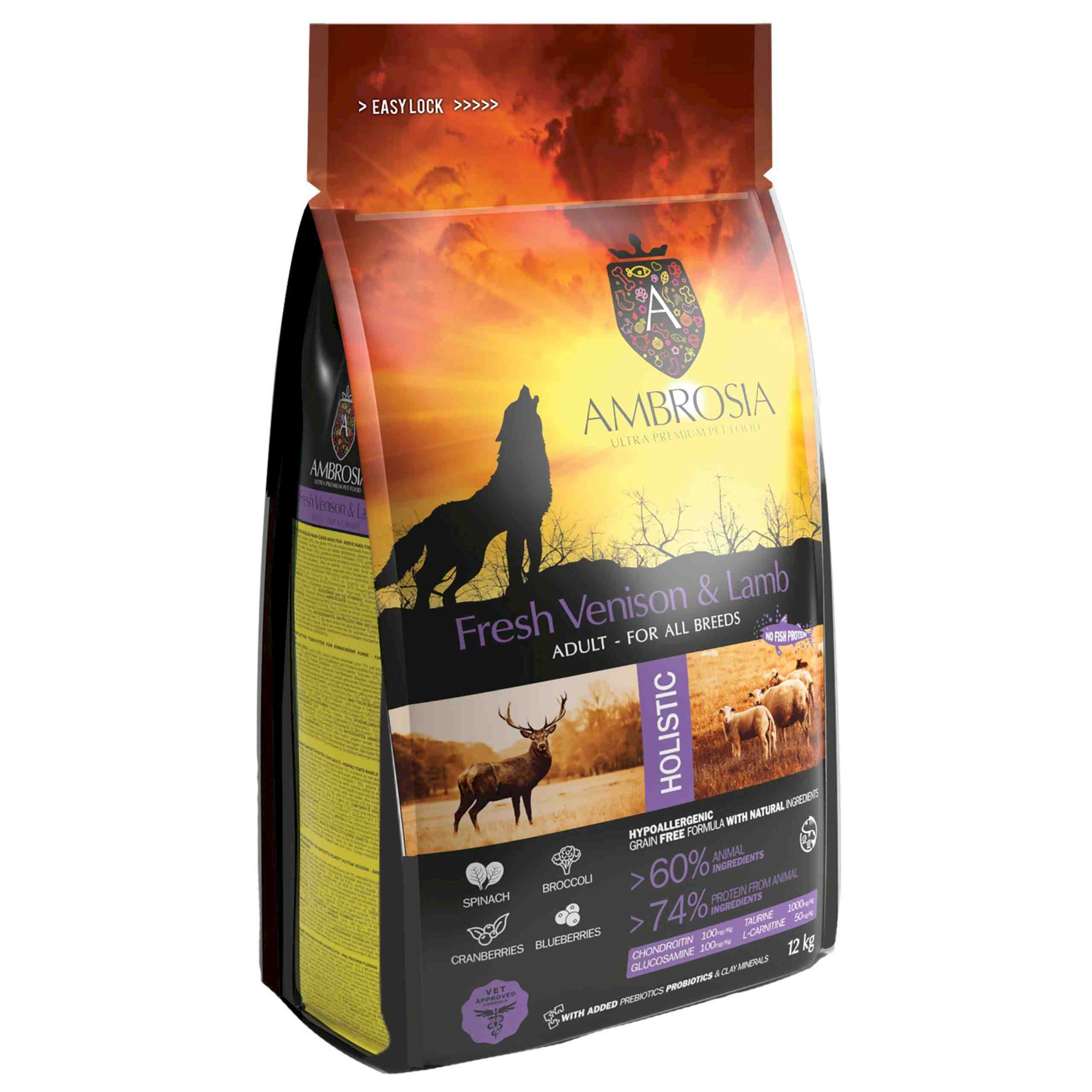 AMBROSIA Adult Venison Lamb 12kg