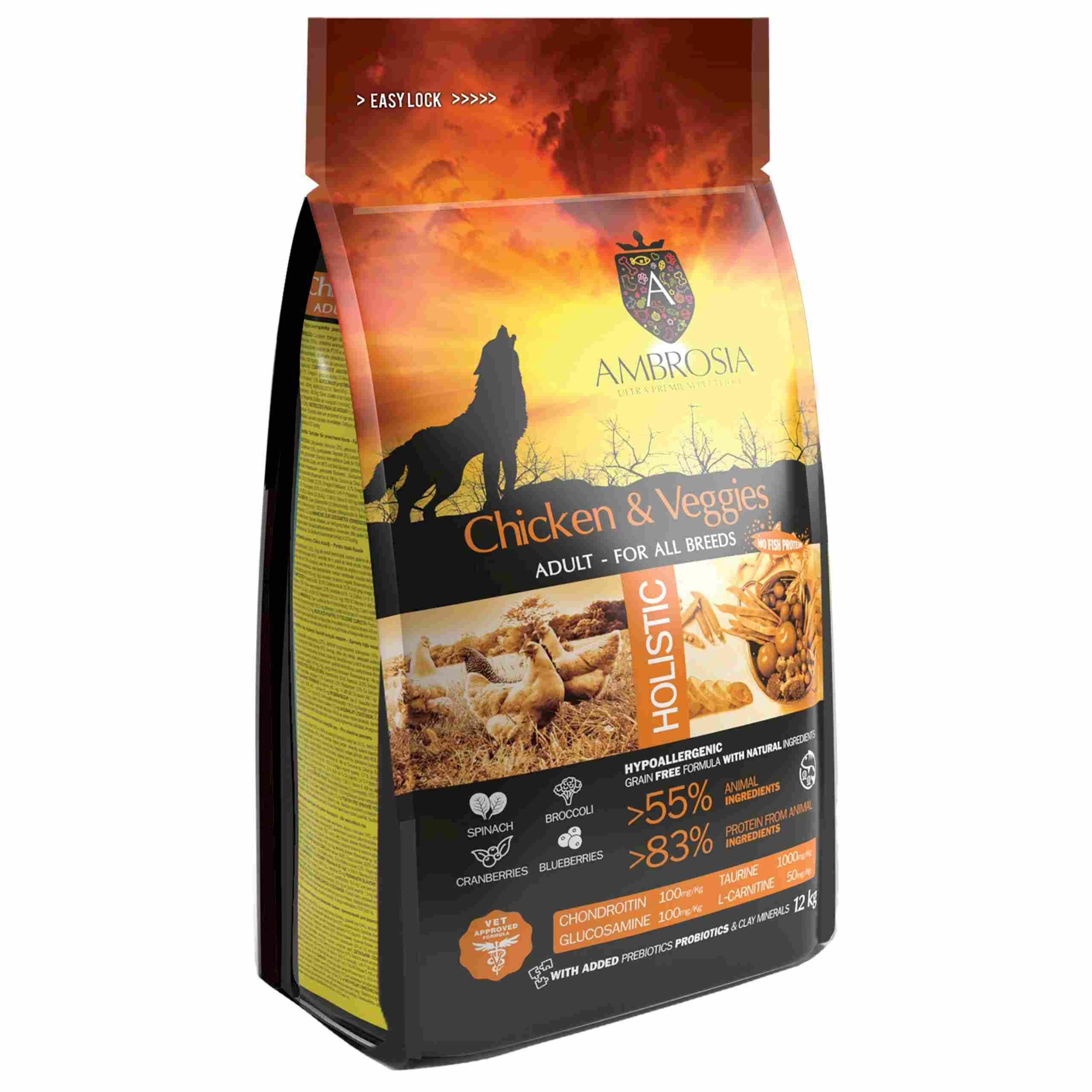 AMBROSIA Adult Chicken Veggies 12kg
