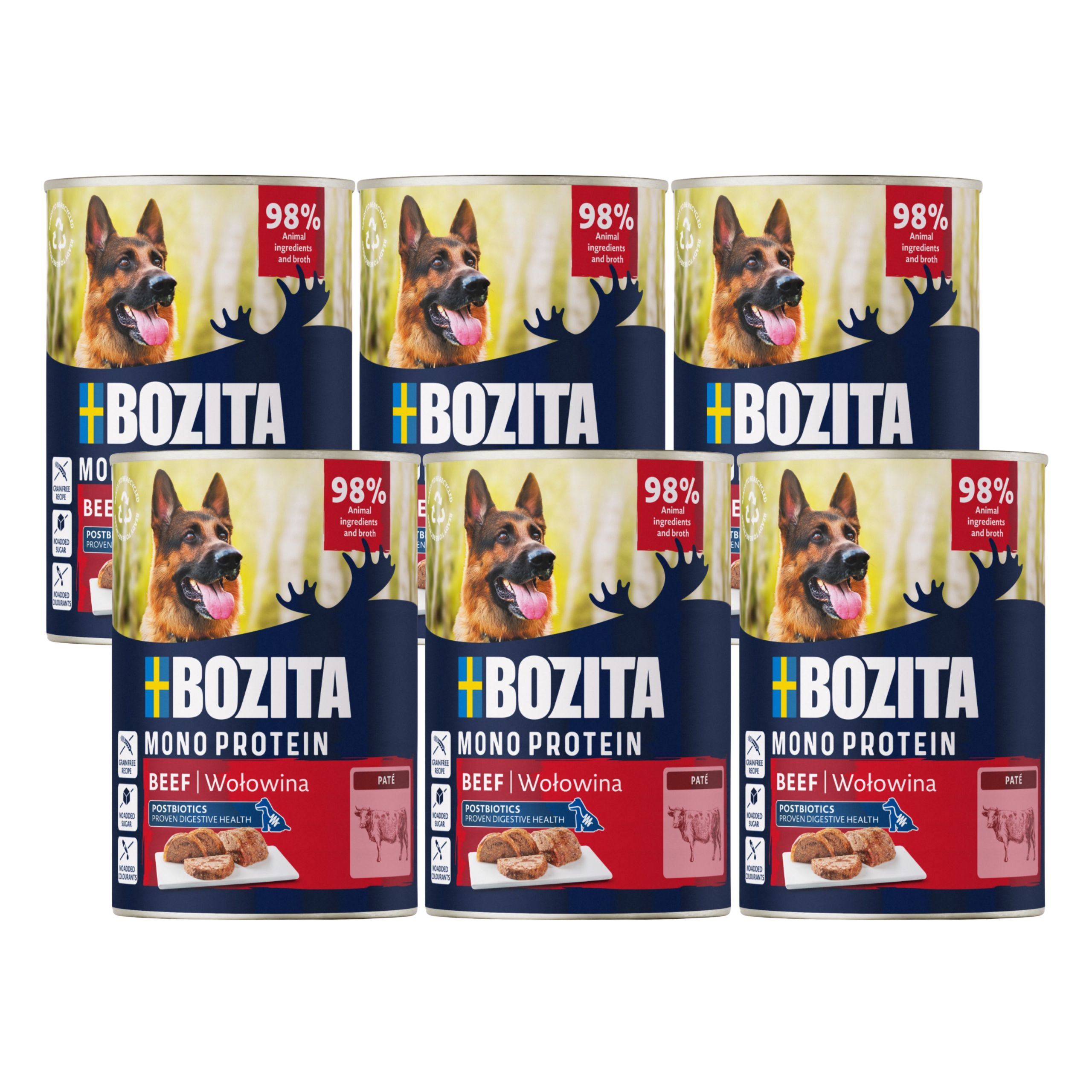 BOZITA Mono Wołowina 6x400g
