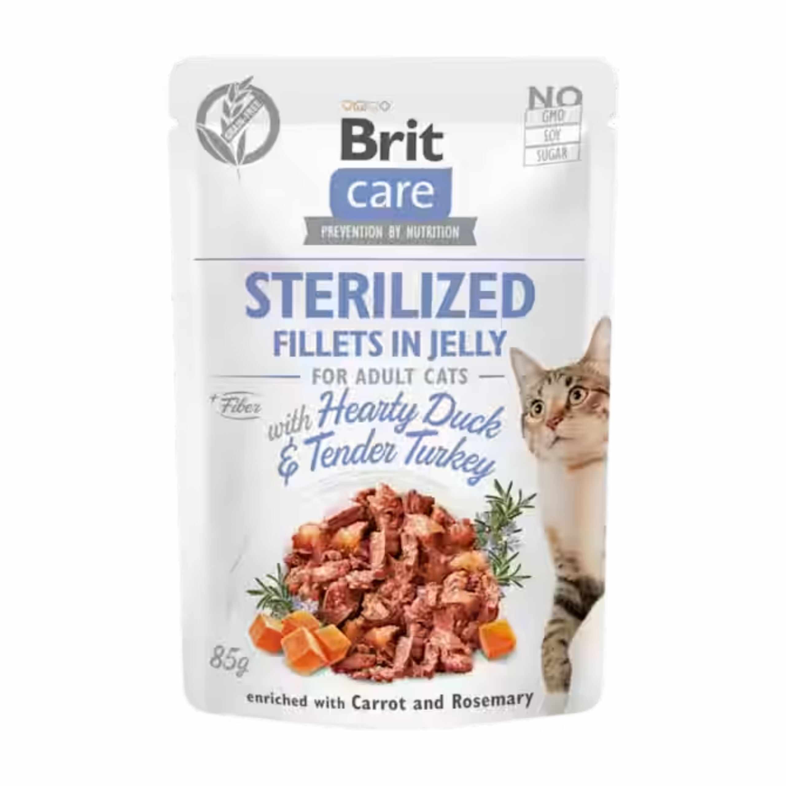 BRIT Care saszetka FILLETS IN JELLY Sterilized Duck & Turkey 85g