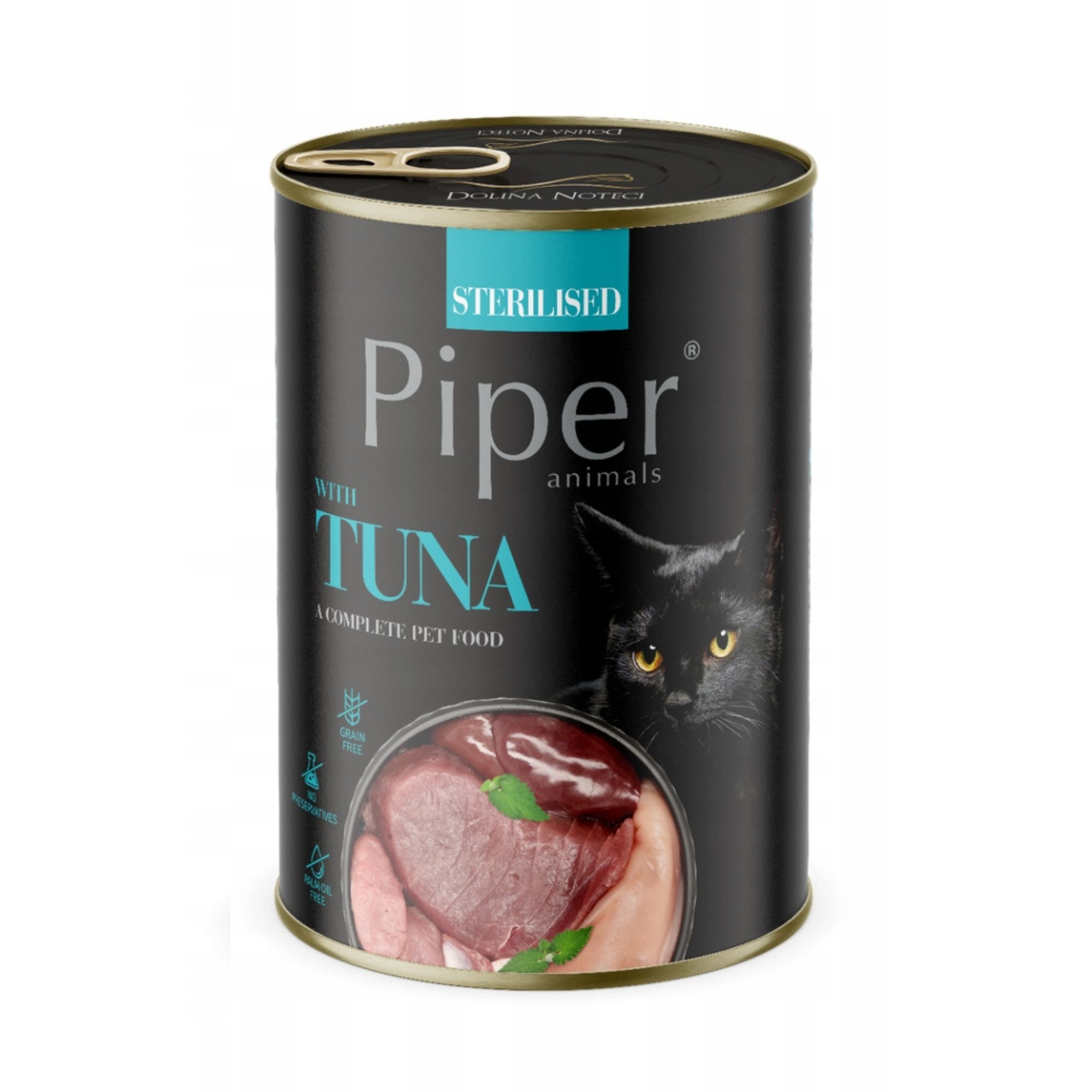 PIPER KOT puszka Sterilised z tuńczykiem 400g