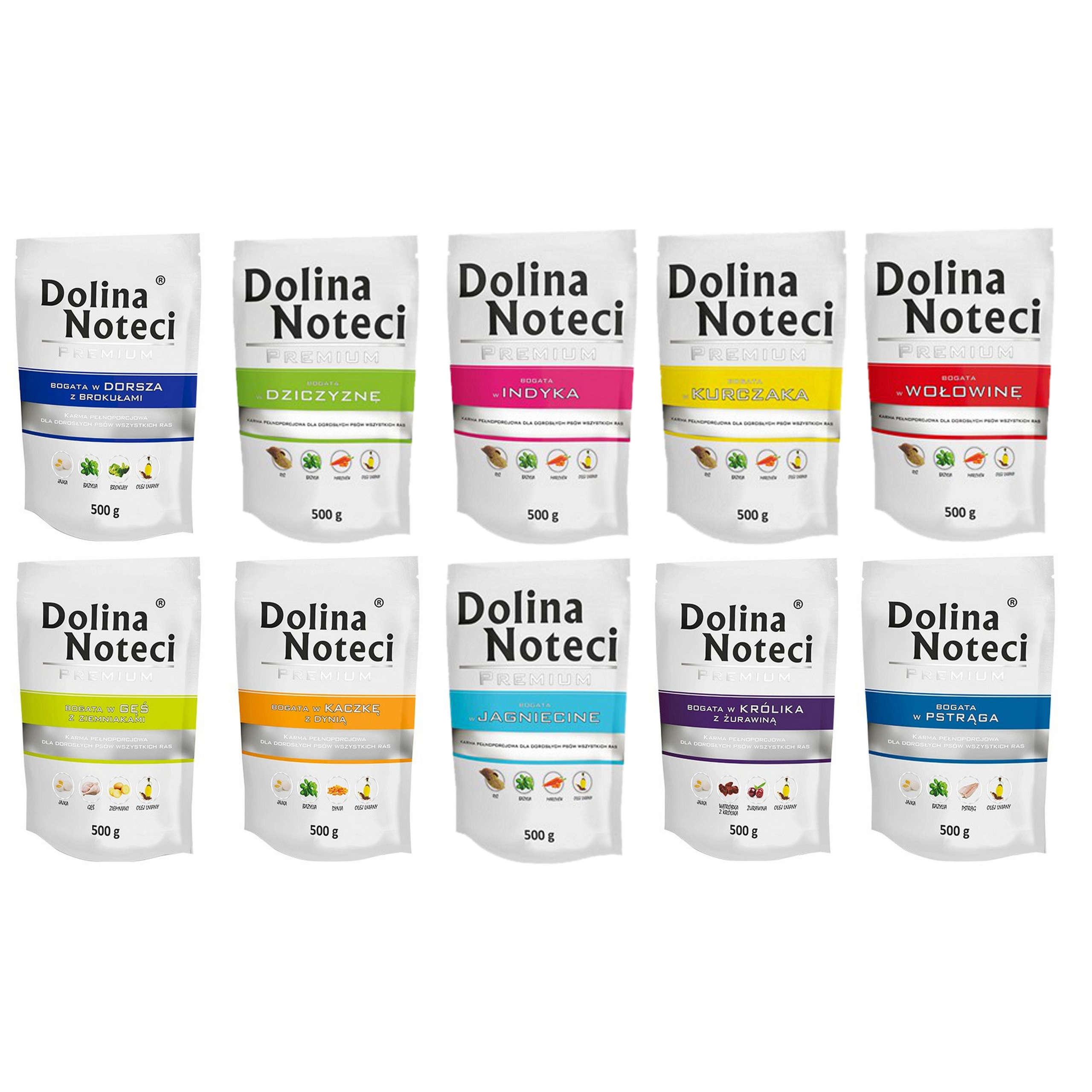 Dolina Noteci Premium ADULT saszetka Pakiet MIX smaków 10x500g