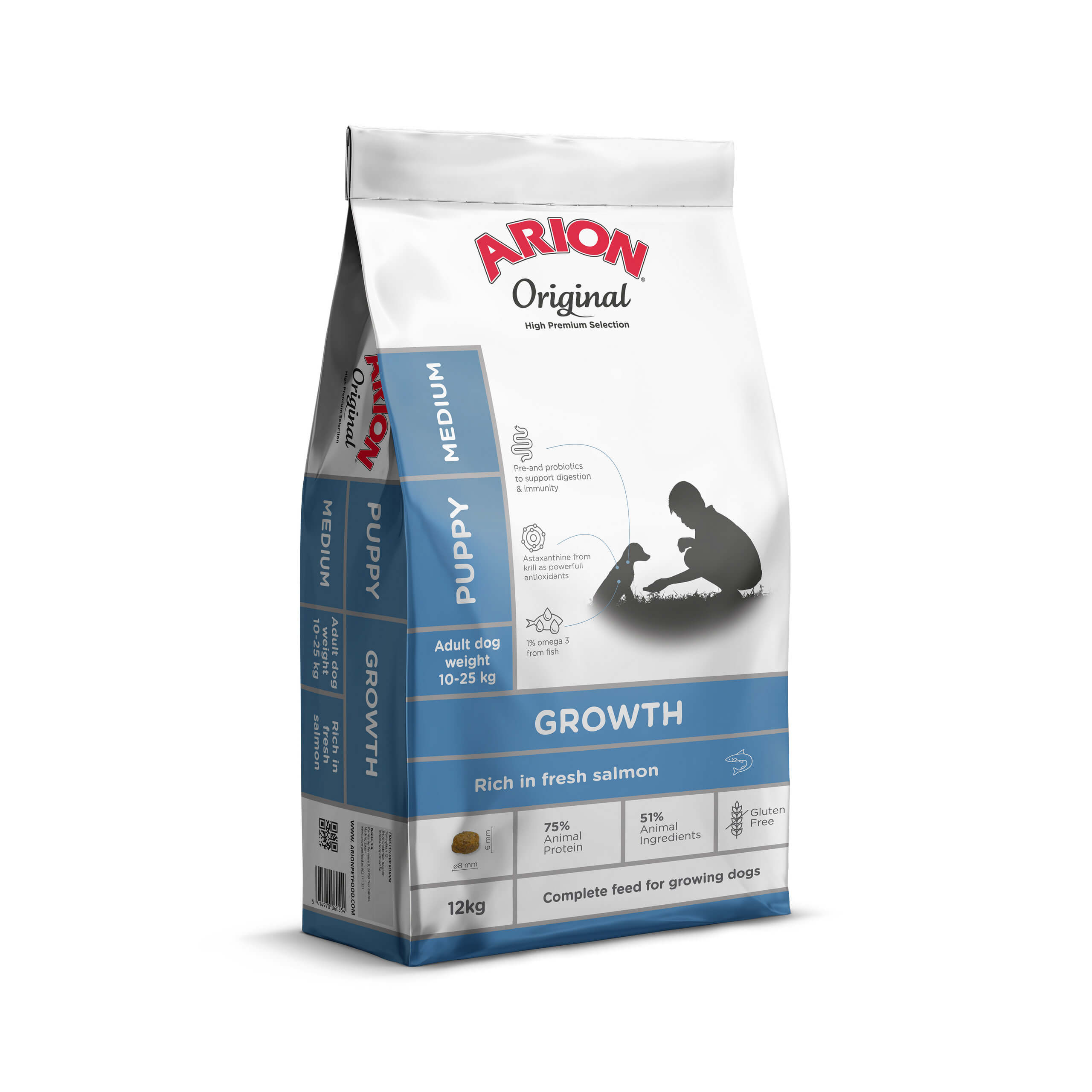 ARION Original GROWTH Puppy Medium Salmon&Rice