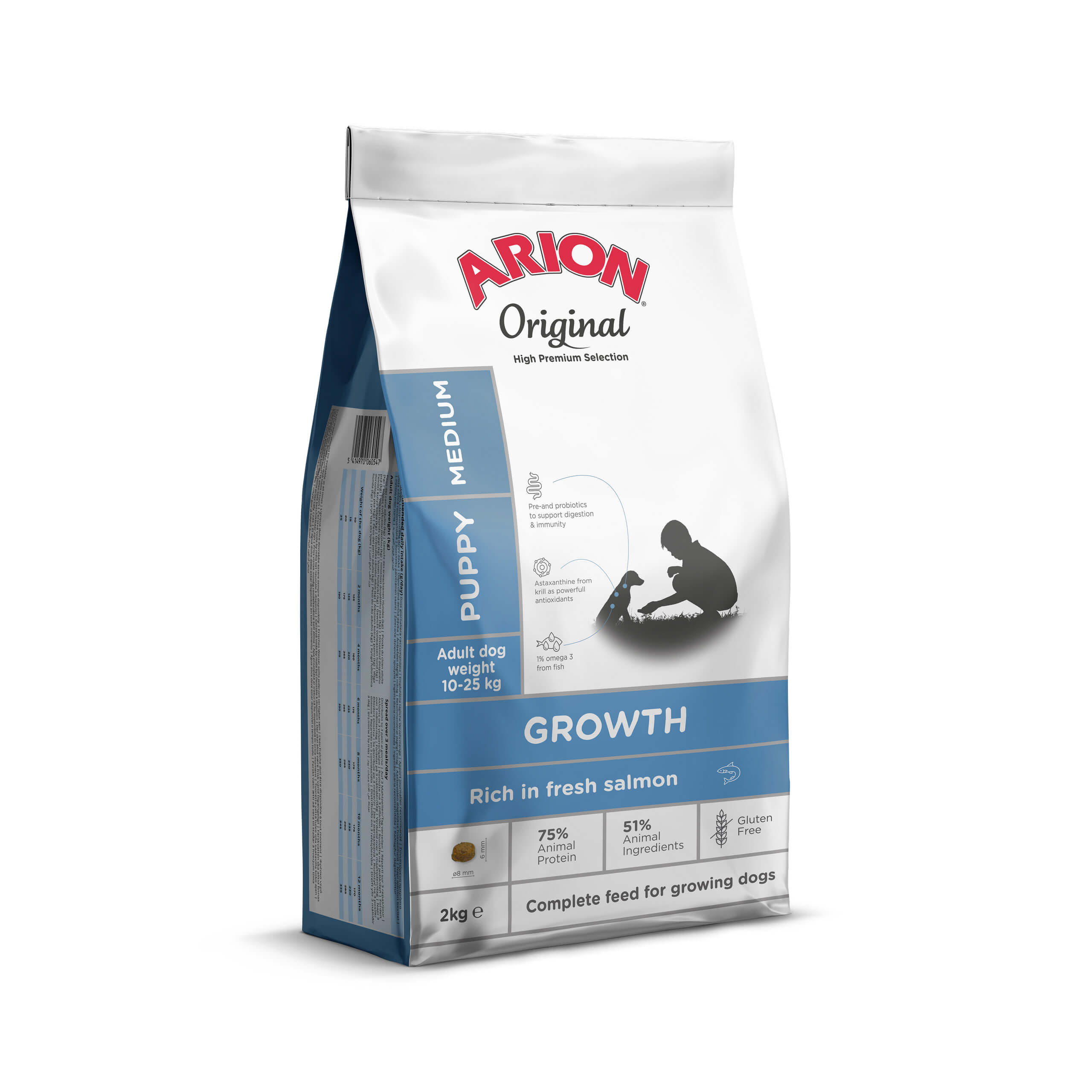 ARION Original GROWTH Puppy Medium Salmon&Rice