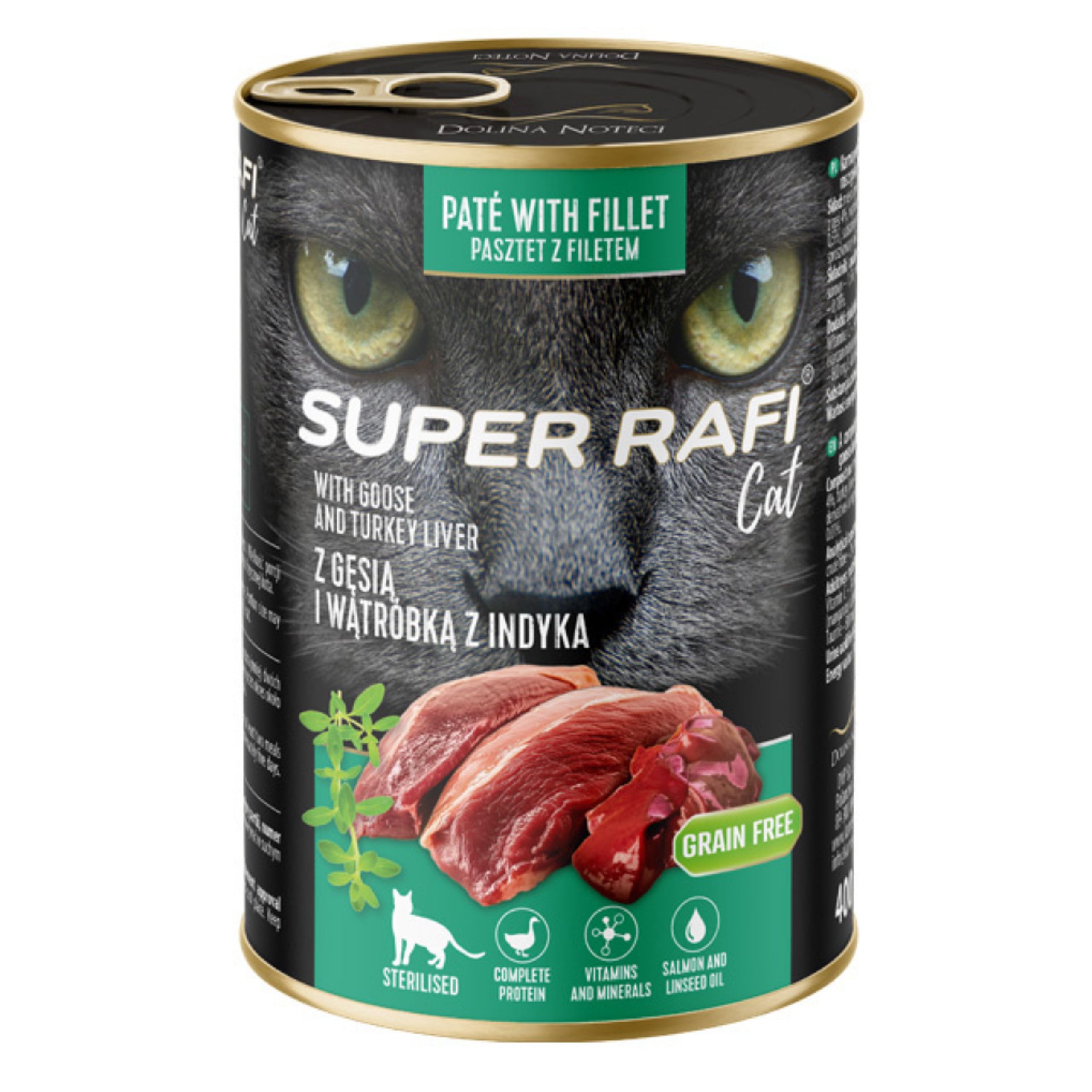 SUPER RAFI Cat Sterilised Gęś i Wątróbka z Indyka 400g