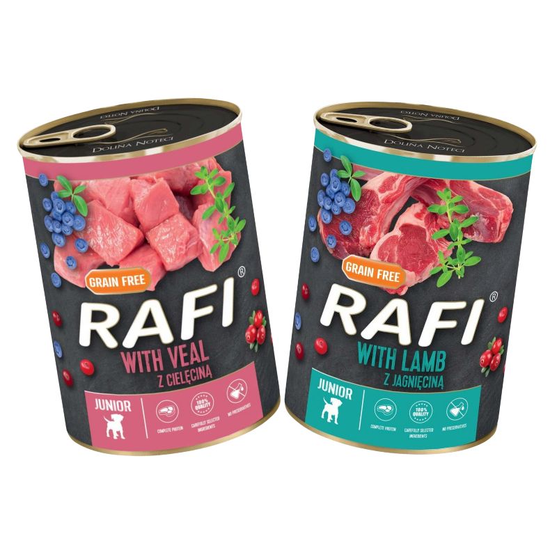 Dolina Noteci Rafi Junior Mix Smaków Mokra Karma Dla Psa 12x400g