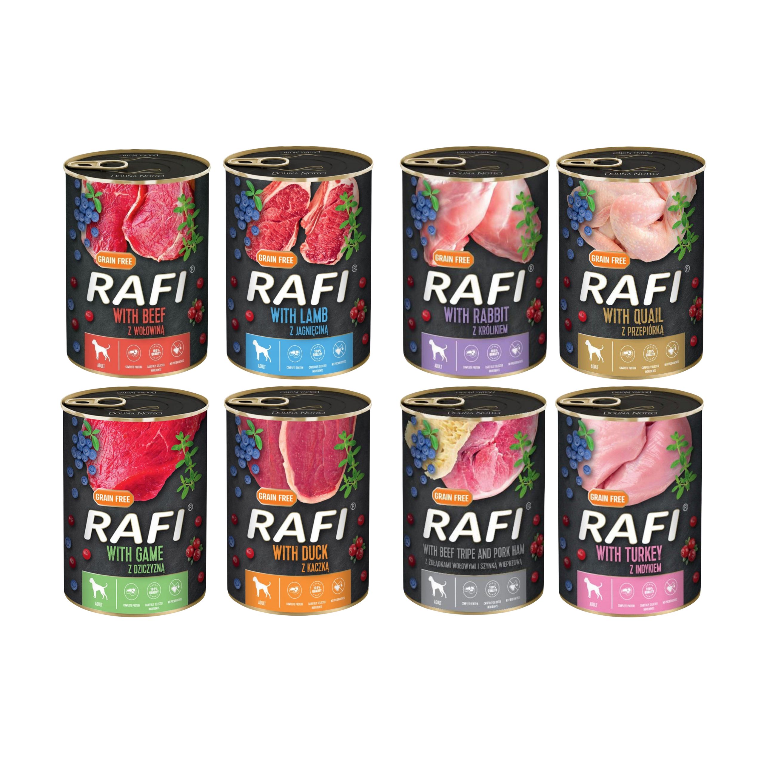 Dolina Noteci Rafi Mokra Karma Dla Psa Mix Smaków 24x400g