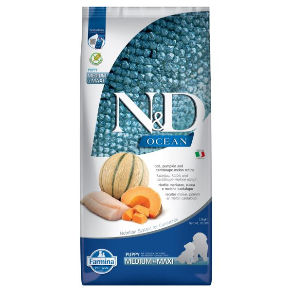 FARMINA N&D Ocean Puppy Medium Maxi Cod&Pumpkin&Melon - obrazek 2