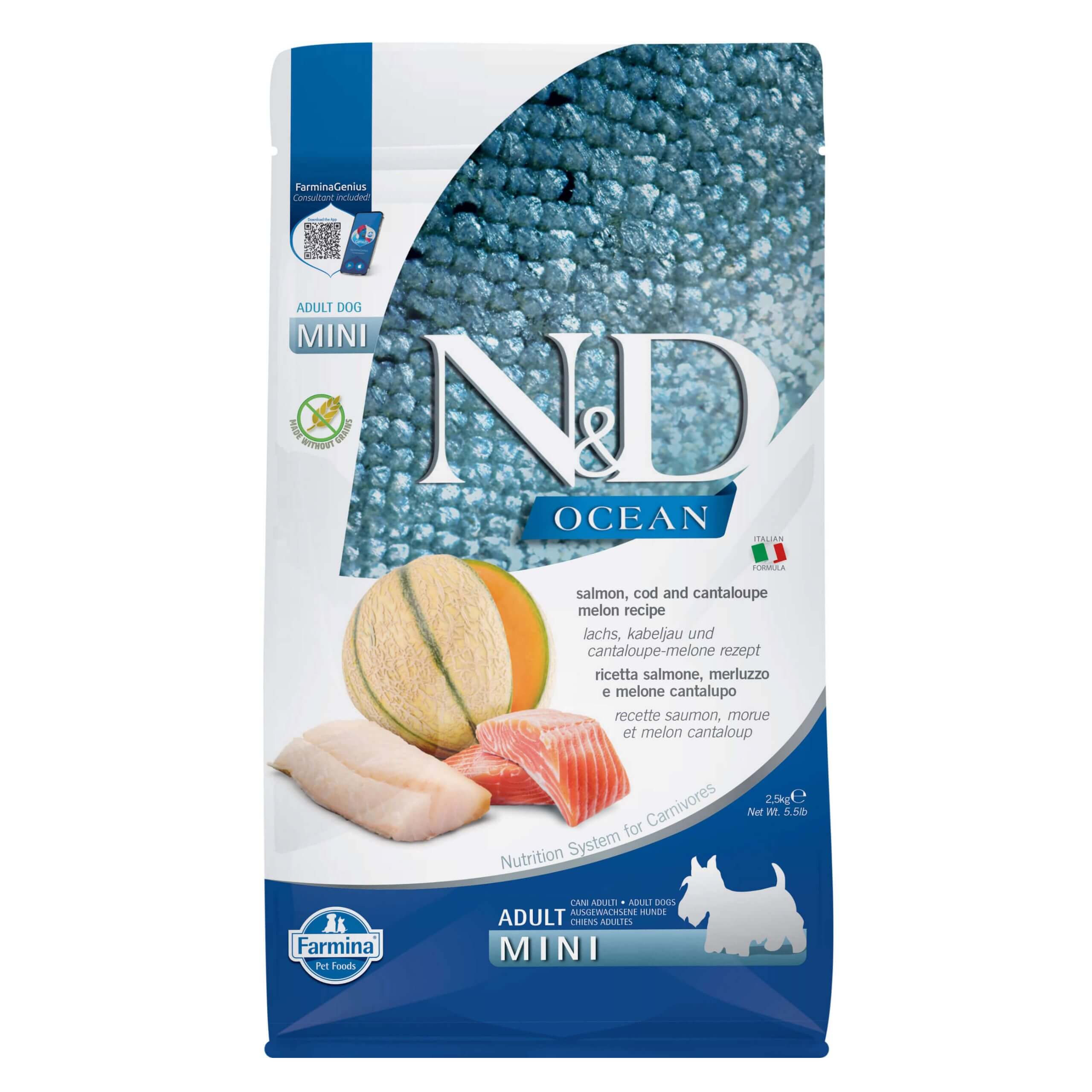 FARMINA N&D Ocean Adult Mini Salmon 2,5kg