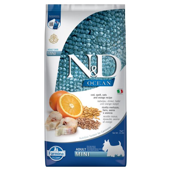 FARMINA N&D Ocean Adult Mini Cod&Spelt&Oats&Orange - obrazek 2