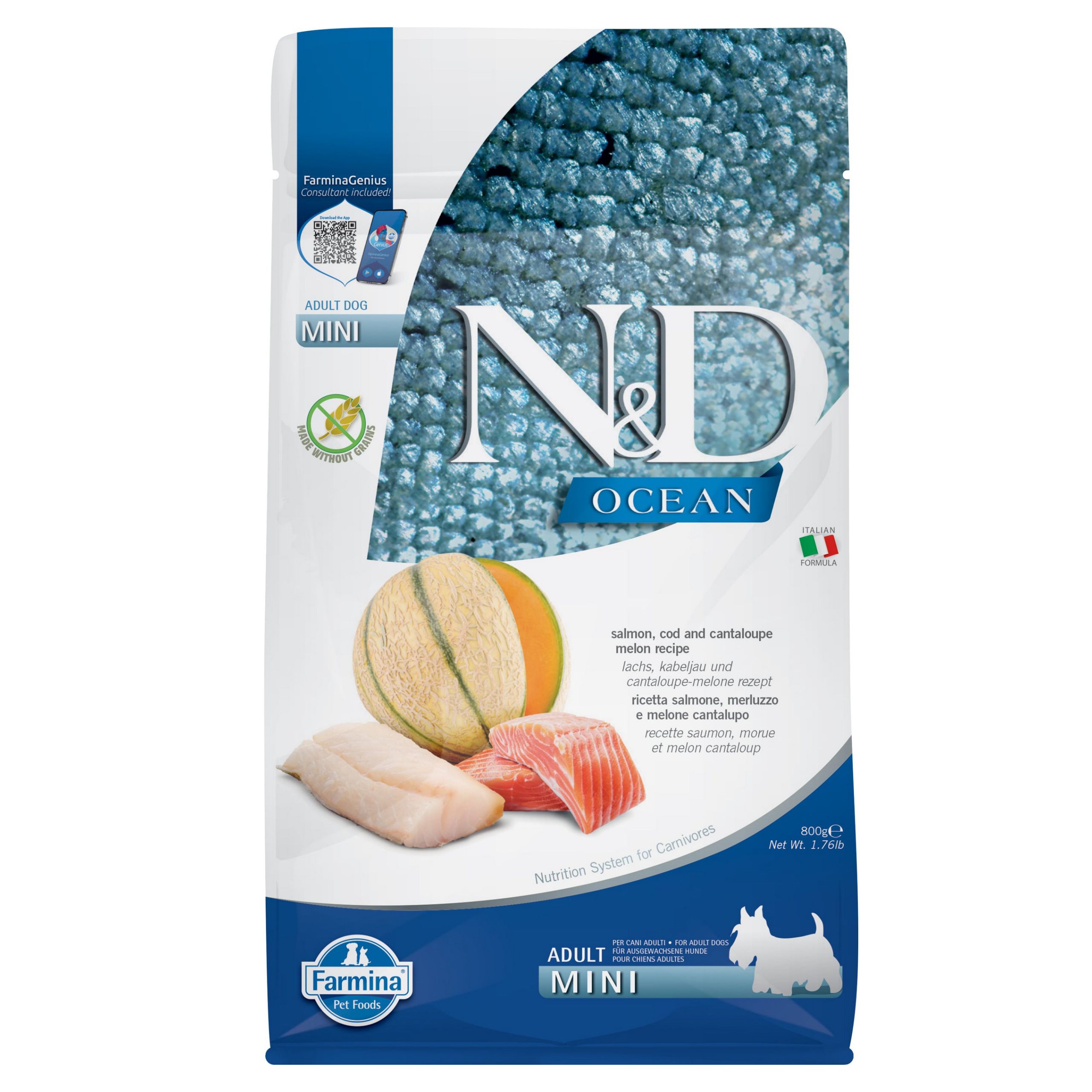 FARMINA N&D Ocean Adult Mini Salmon&Cod&Melon