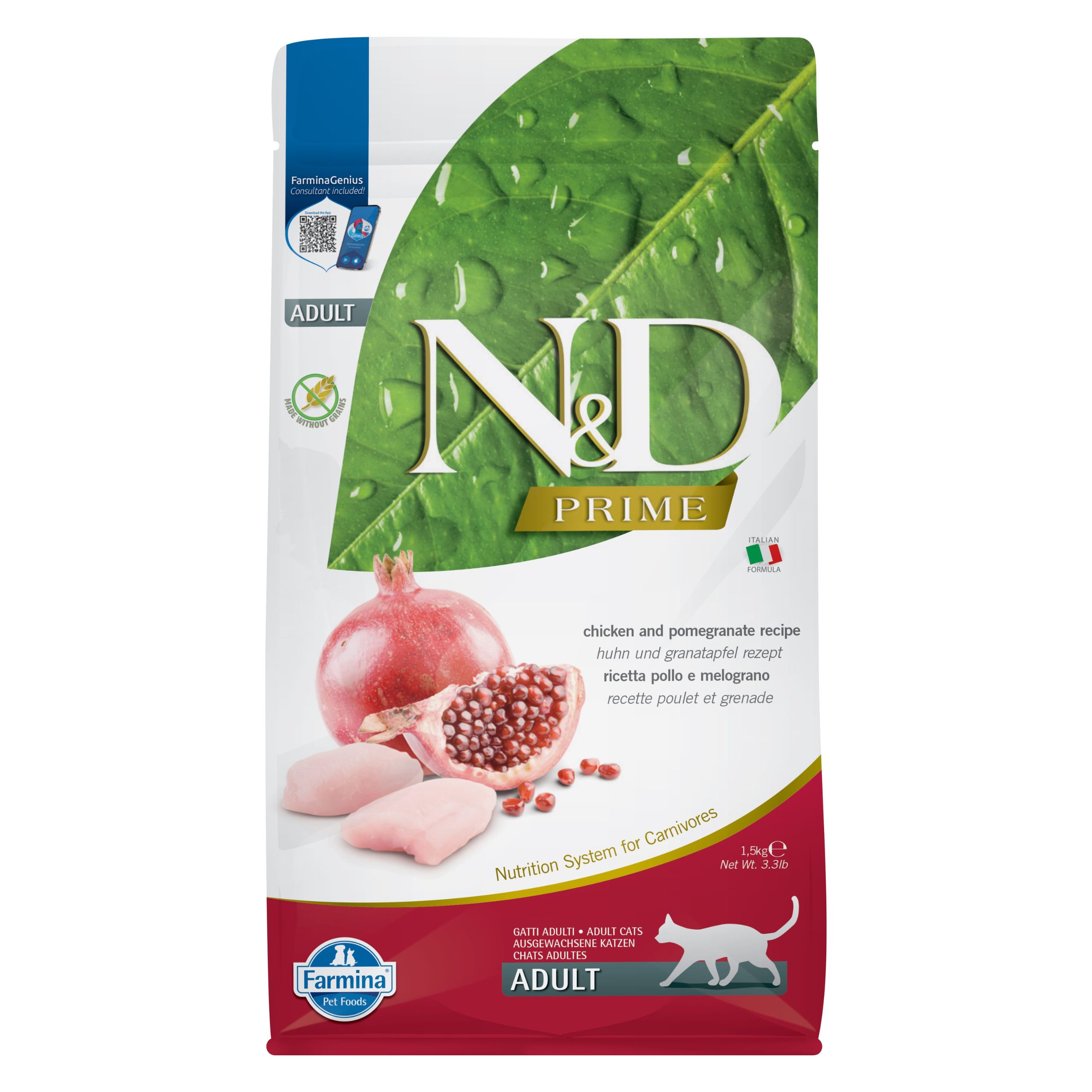 FARMINA N&D Prime Adult Chicken & Pomegranate 1,5kg