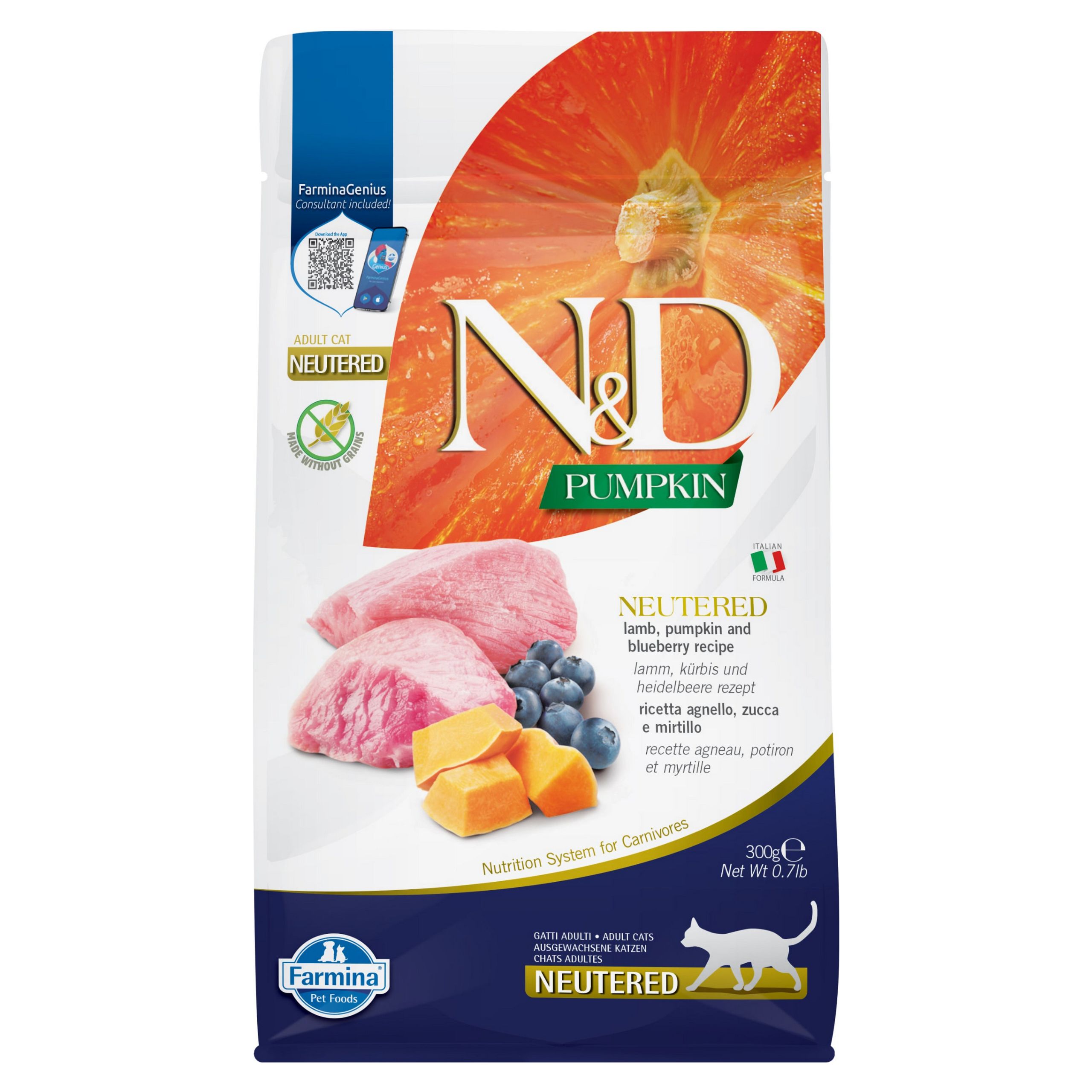 FARMINA N&D Pumpkin Lamb&Blueberry Neutered