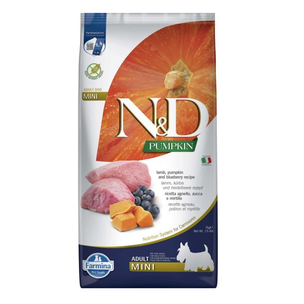 FARMINA N&D PUMPKIN Adult Lamb Mini - obrazek 3