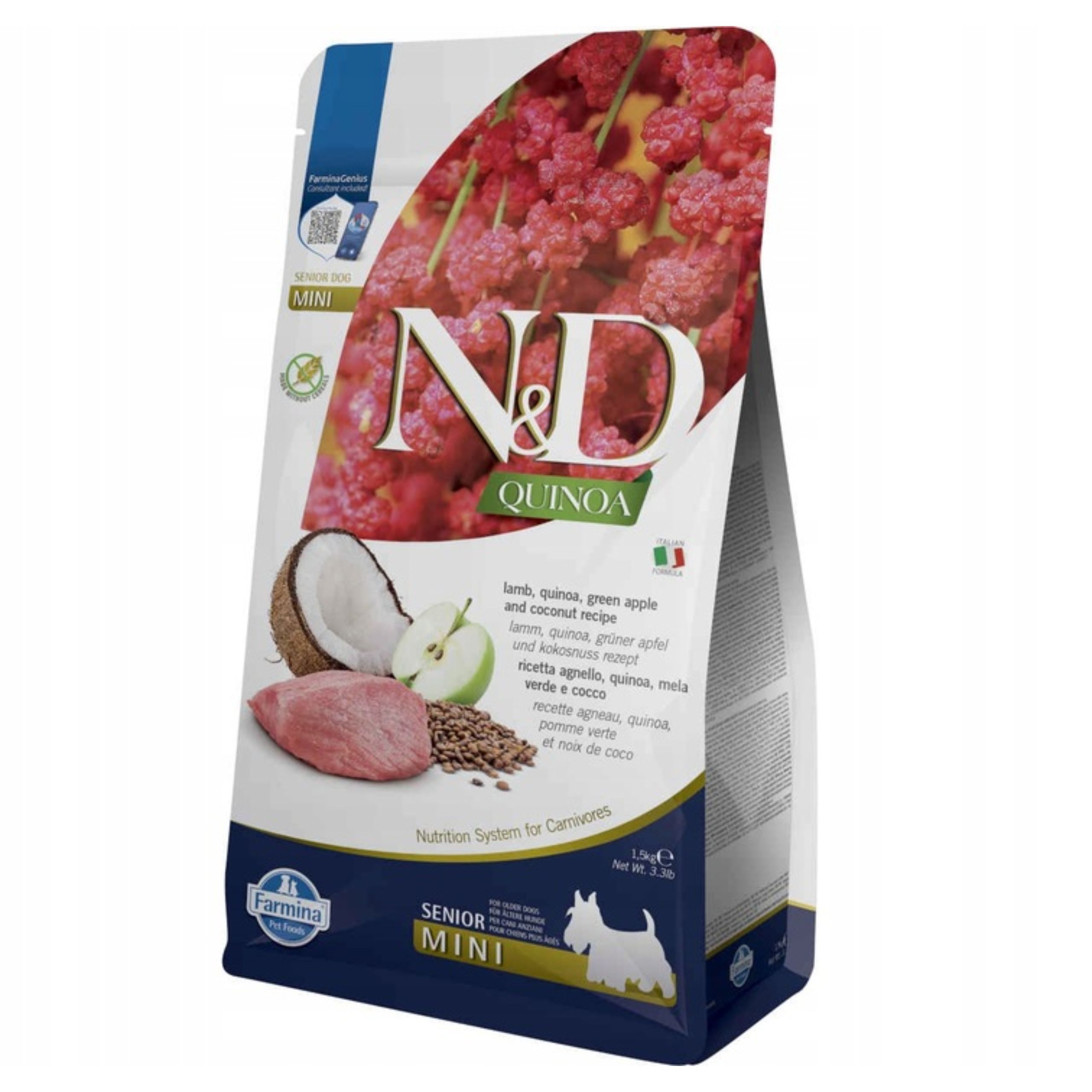 FARMINA N&D Quinoa Senior Mini Lamb 1,5kg