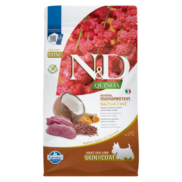 FARMINA N&D Quinoa Skin&Coat Adult Mini Venision 2,5kg