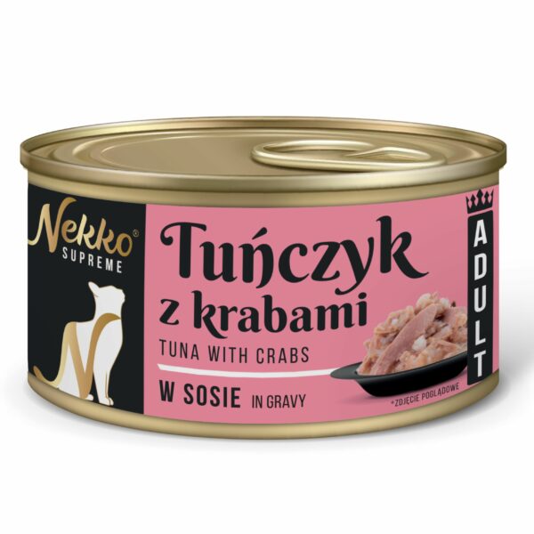 NEKKO SUPREME Adult Tuńczyk z Krabami w sosie 80g
