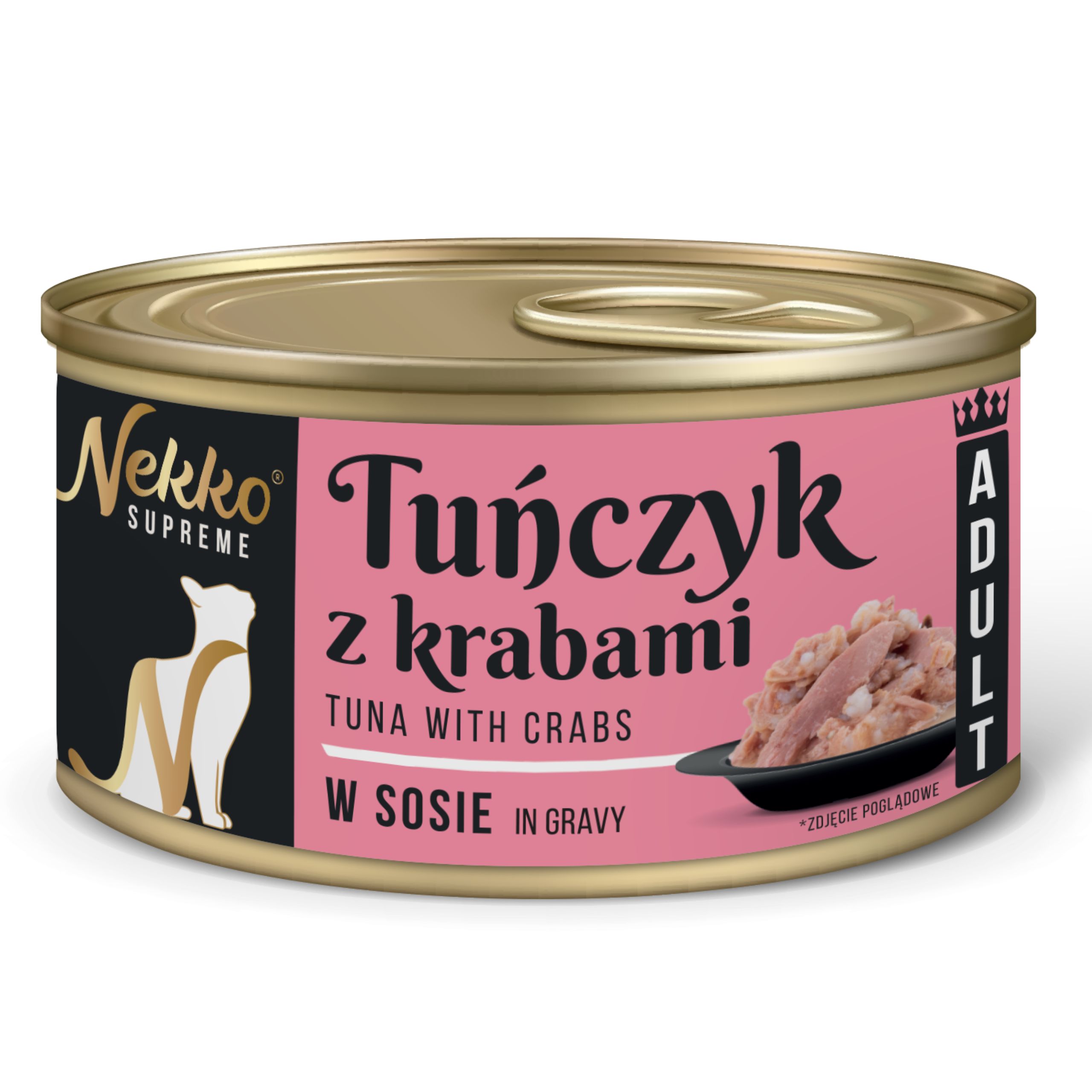NEKKO SUPREME Adult Tuńczyk z Krabami w sosie 80g