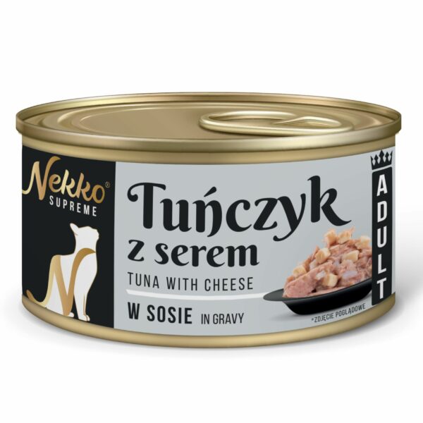 NEKKO SUPREME Adult Tuńczyk z Serem w sosie 80g