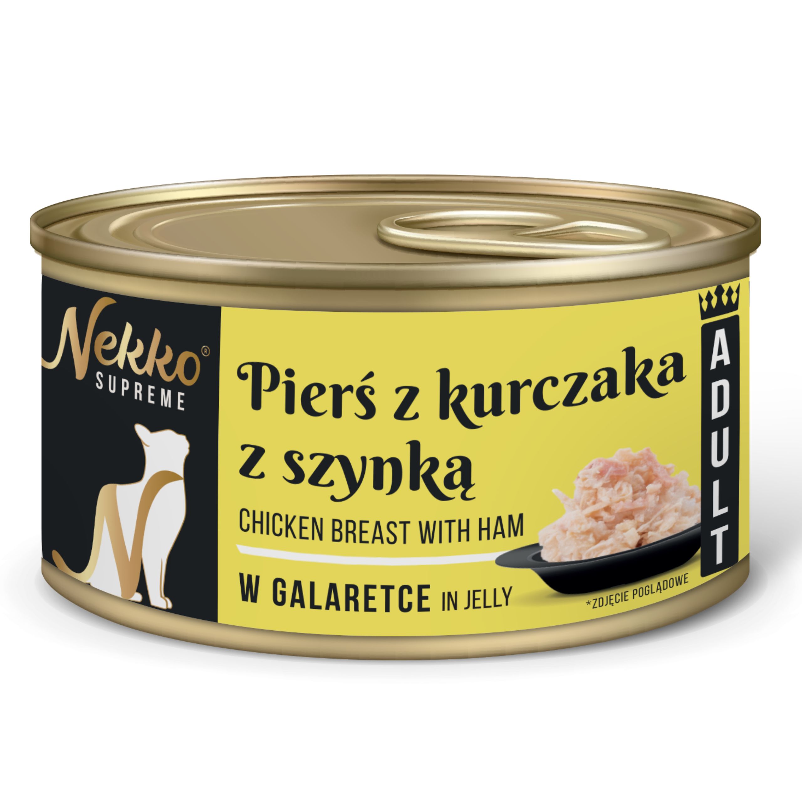 NEKKO SUPREME Adult Pierś z Kurczaka z Szynką w galaretce 80g