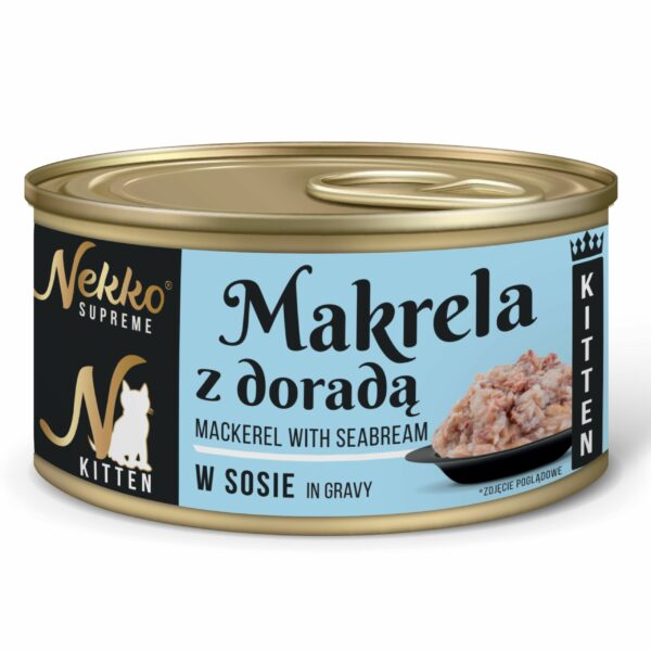 NEKKO SUPREME Kitten Makrela z Doradą w sosie 80g