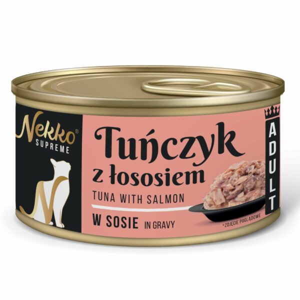 NEKKO SUPREME Adult Tuńczyk z Łososiem w sosie 80g