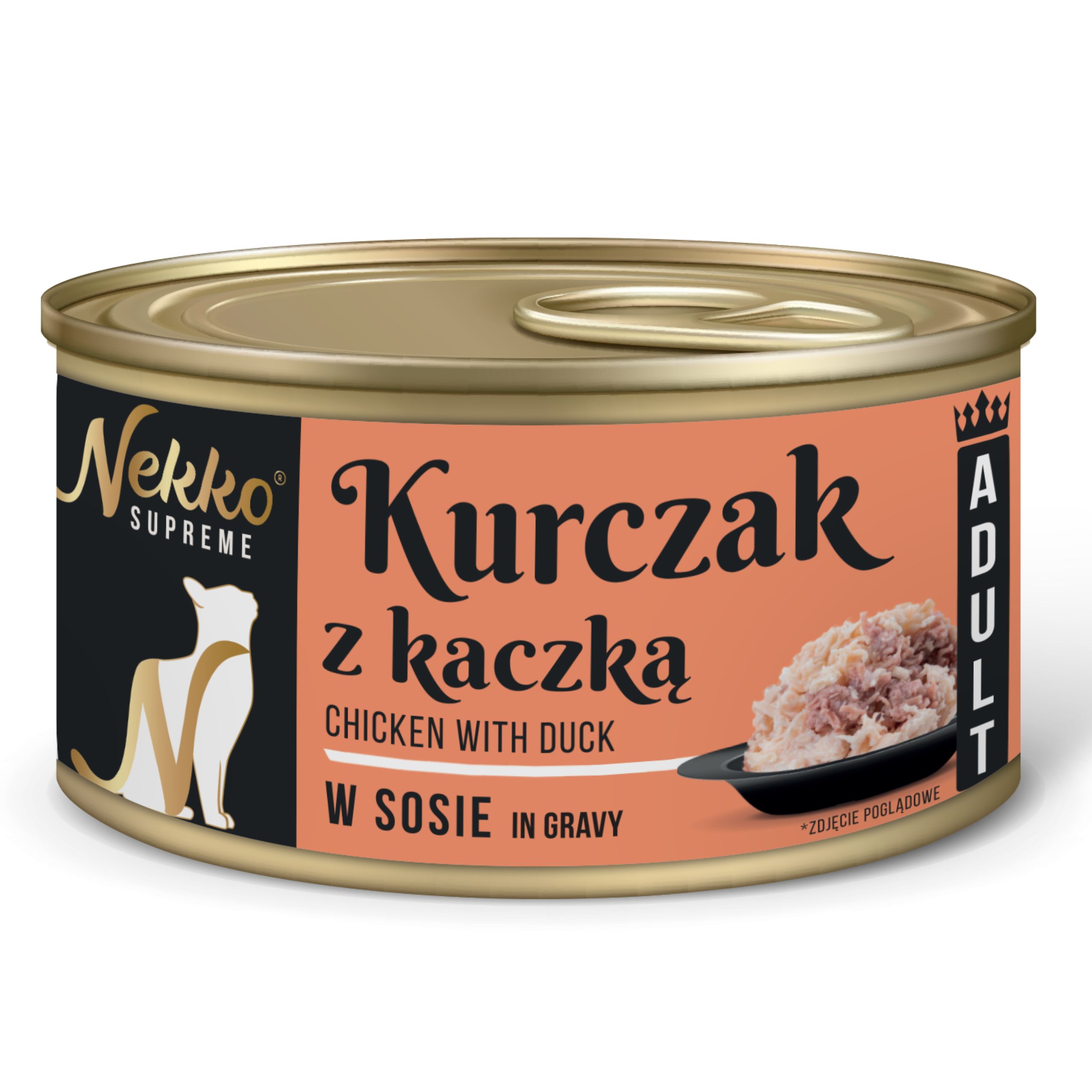 NEKKO SUPREME Adult Kurczak z Kaczka w sosie 80g