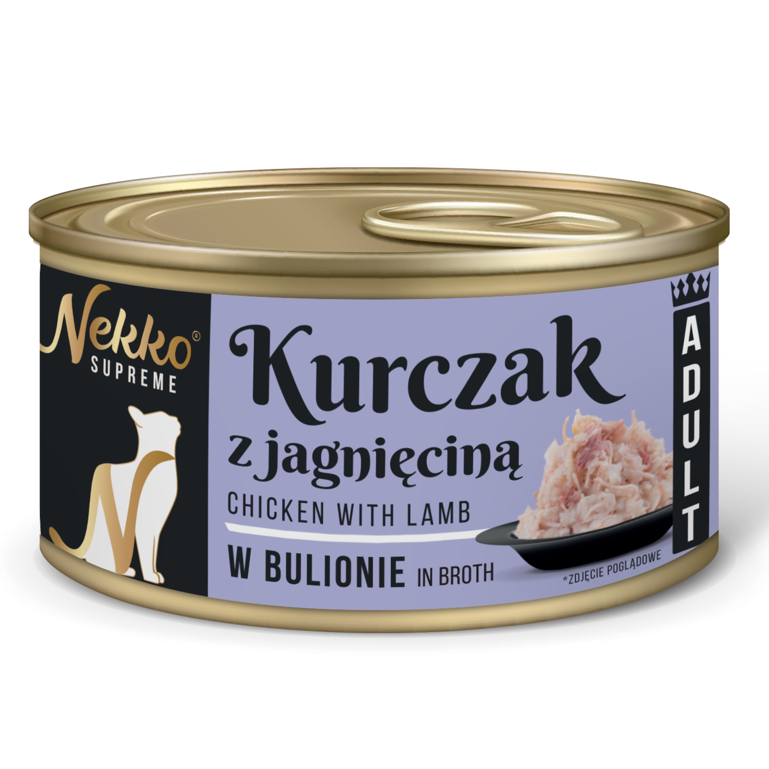 NEKKO SUPREME Adult Kurczak z Jagnięcina w bulionie 80g