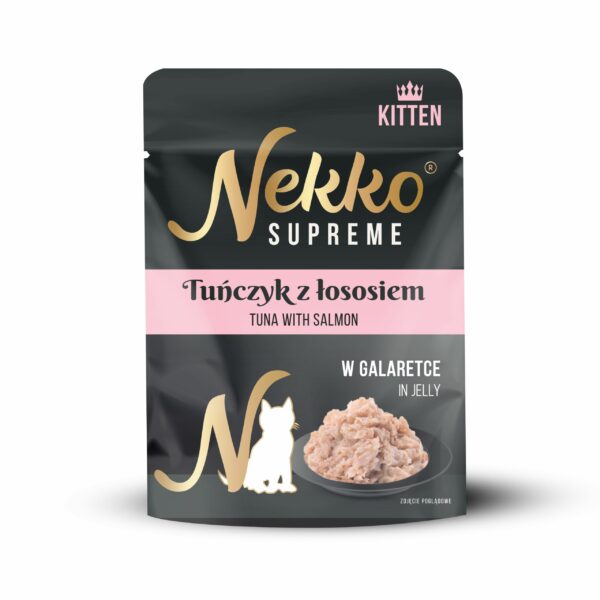 NEKKO SUPREME Kitten Tuńczyk z Łososiem w galaretce 70g