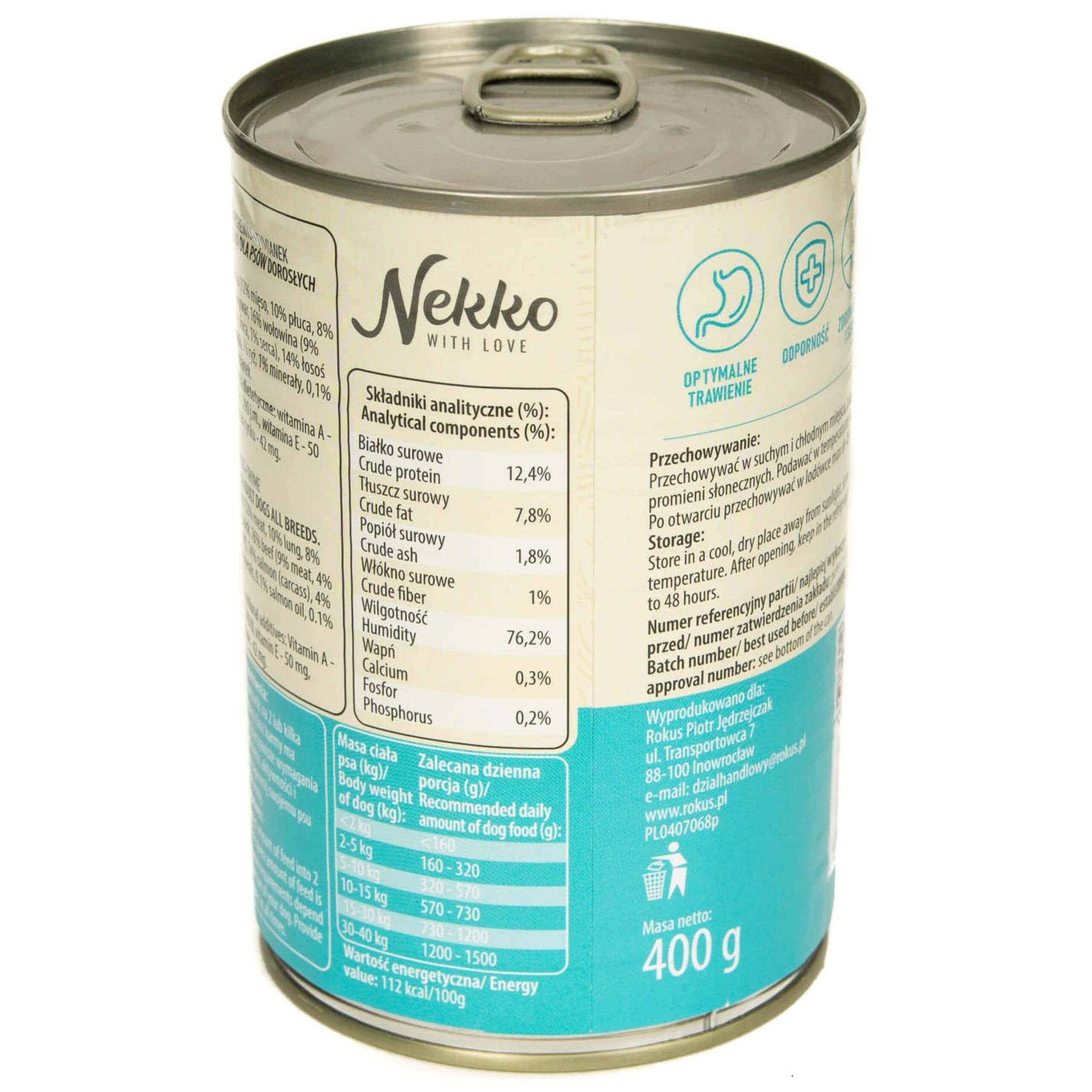 NEKKO Adult Łosoś Marchewka Tymianek
