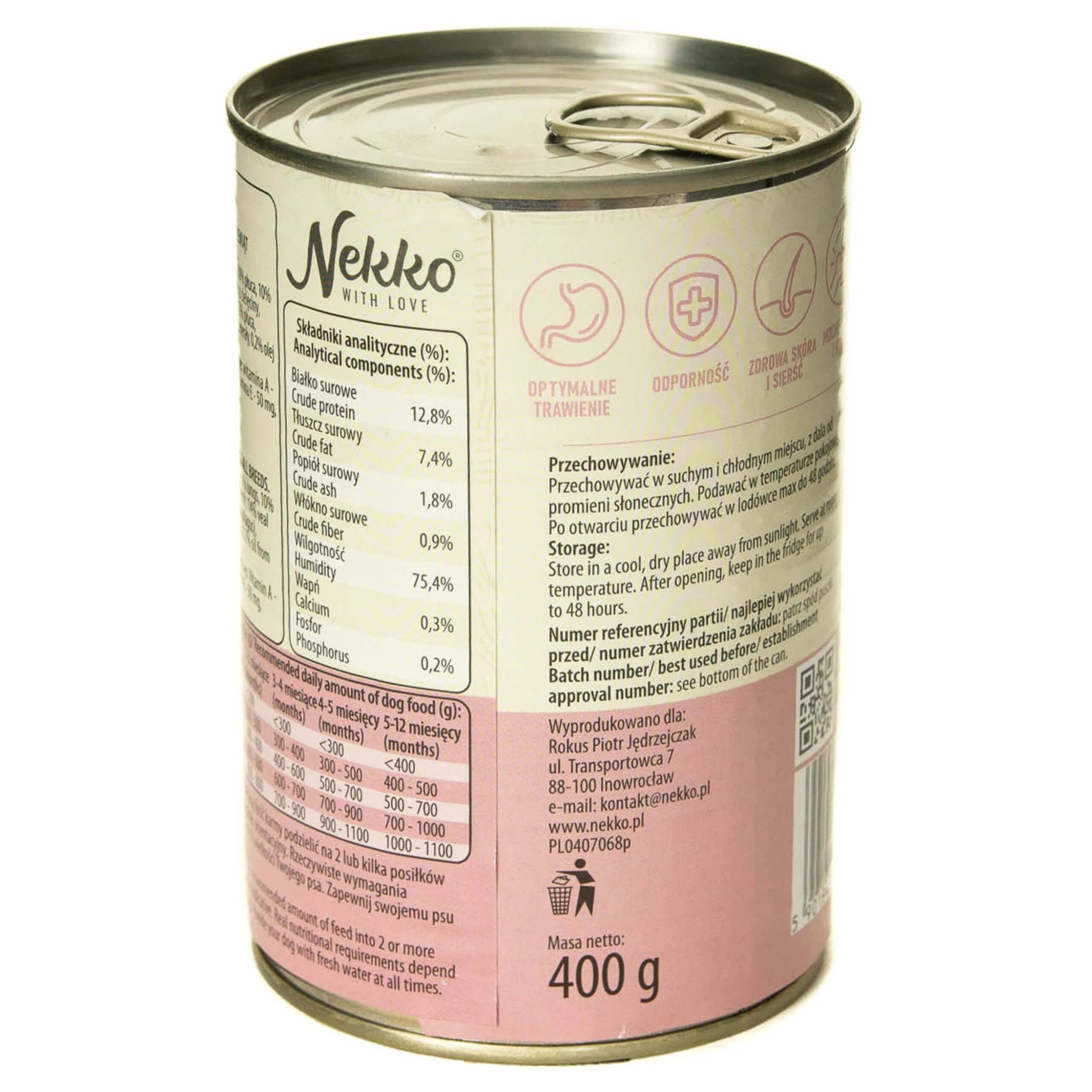 NEKKO Junior Cielęcina Cukinia Moringa