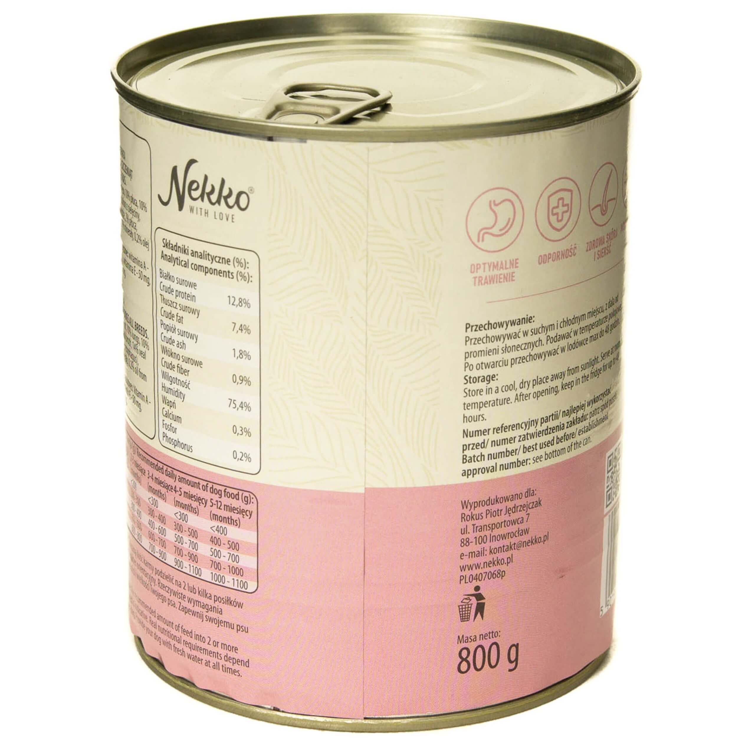 NEKKO Junior Cielęcina Cukinia Moringa