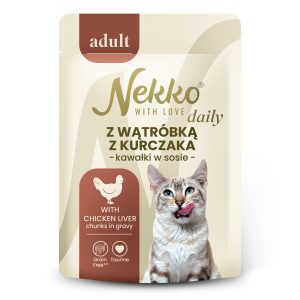 NEKKO DAILY Adult Wątróbka z kurczaka kawałki w sosie 85g