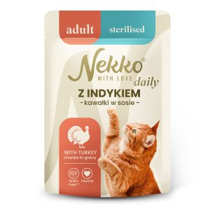 NEKKO DAILY Adult Sterilised Indyk kawałki w sosie 85g