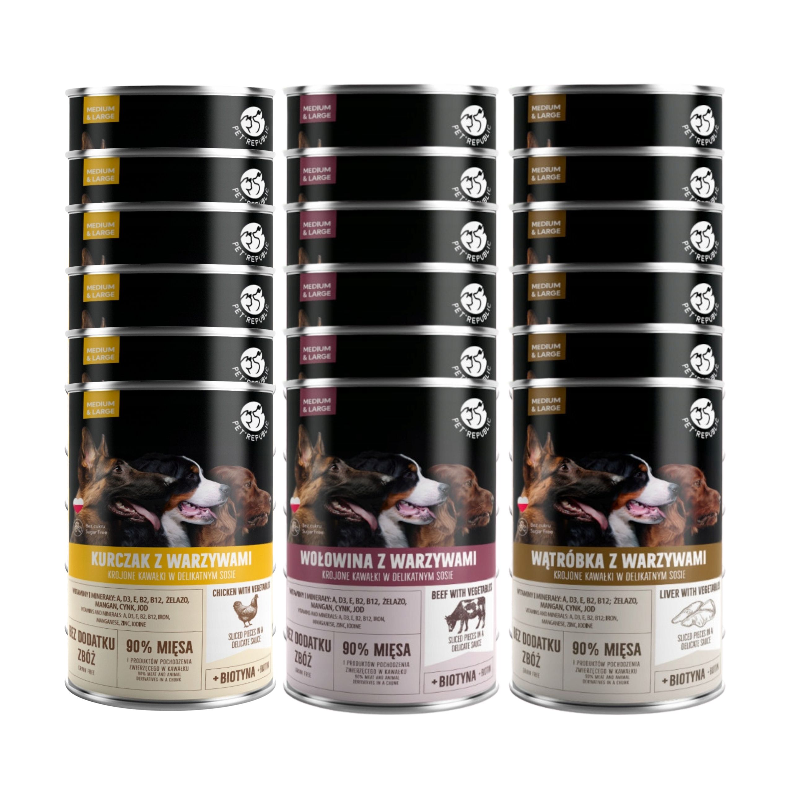 Pet Republic Mix Smaków Mokra Karma Dla Psa 18x1250g