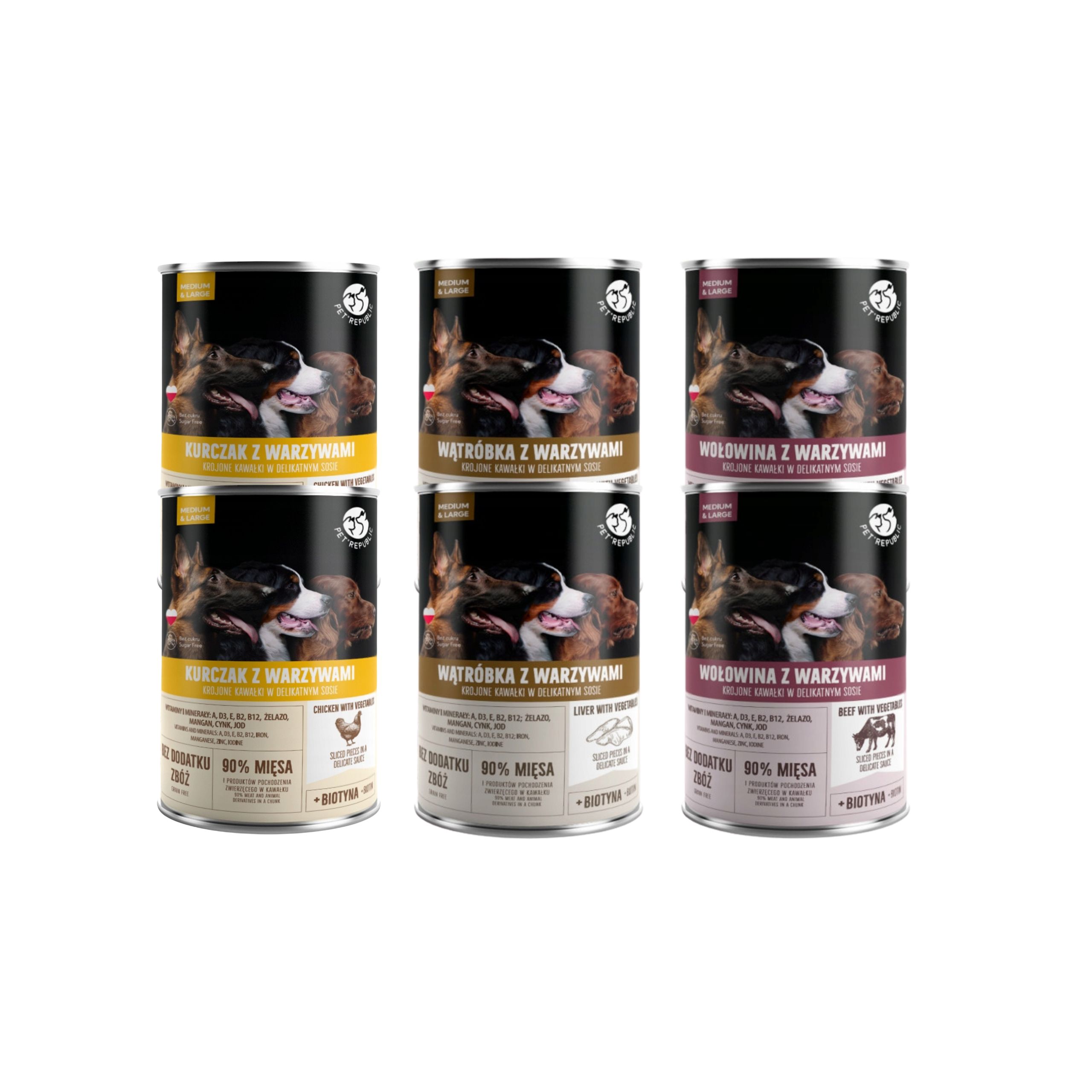 Pet Republic Mix Smaków Mokra Karma Dla Psa 6x1250g